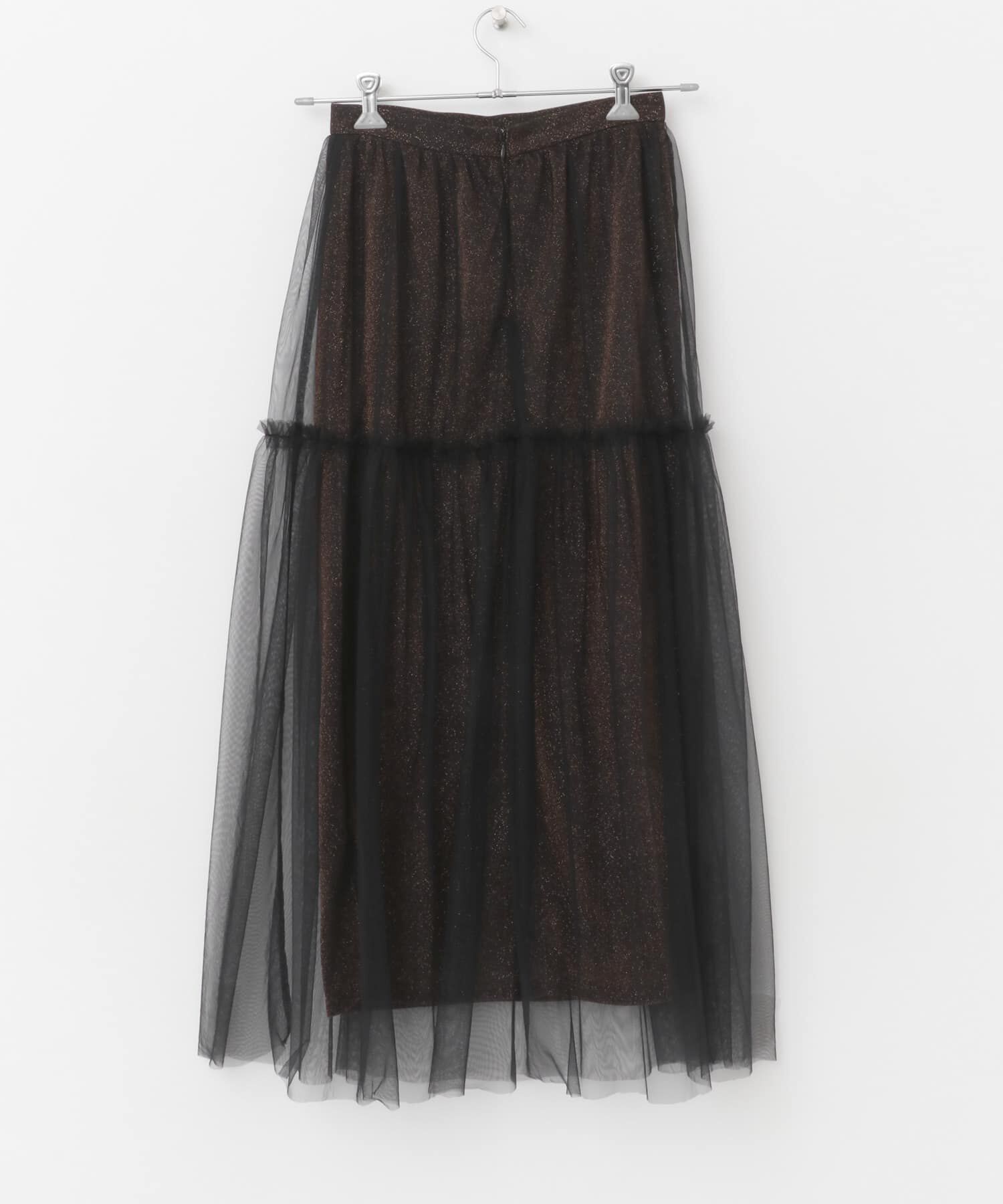 URBAN RESEARCH ROSSO「F by ROSSO　ラメチュールティアードスカート」|スカート|