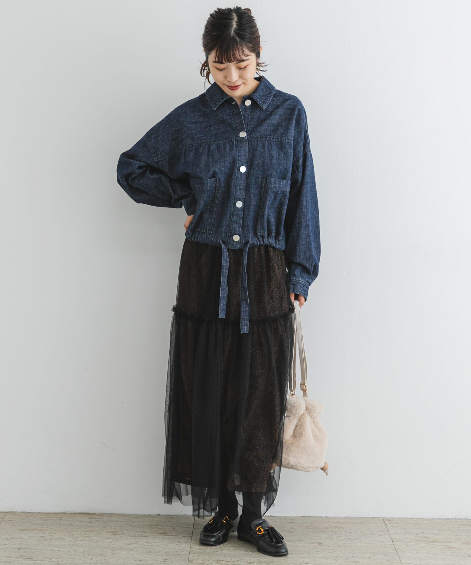 URBAN RESEARCH ROSSO「F by ROSSO　ラメチュールティアードスカート」|スカート|