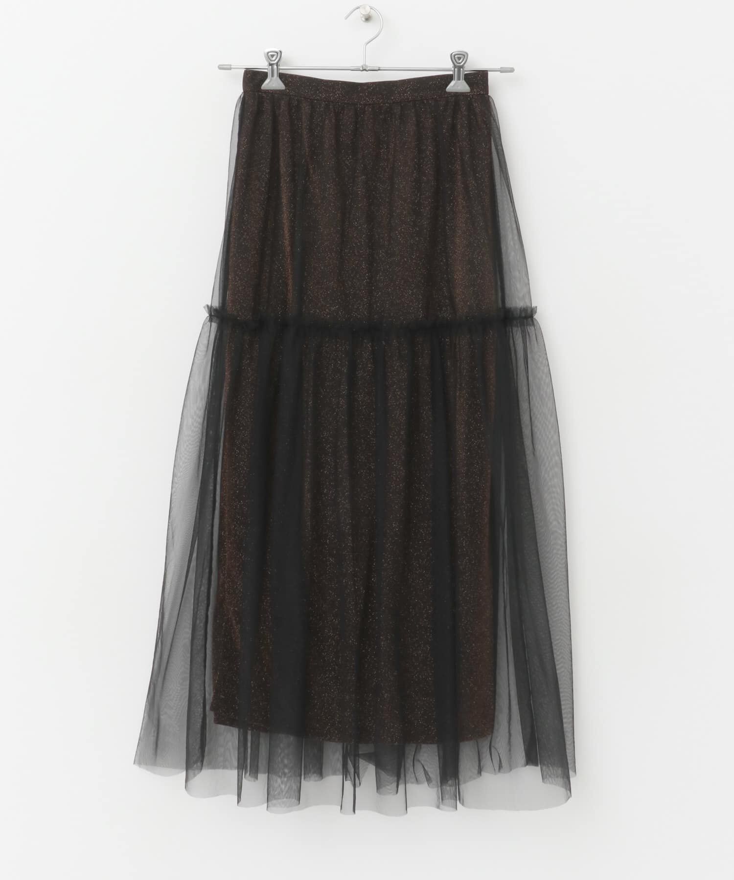 URBAN RESEARCH ROSSO「F by ROSSO　ラメチュールティアードスカート」|スカート|