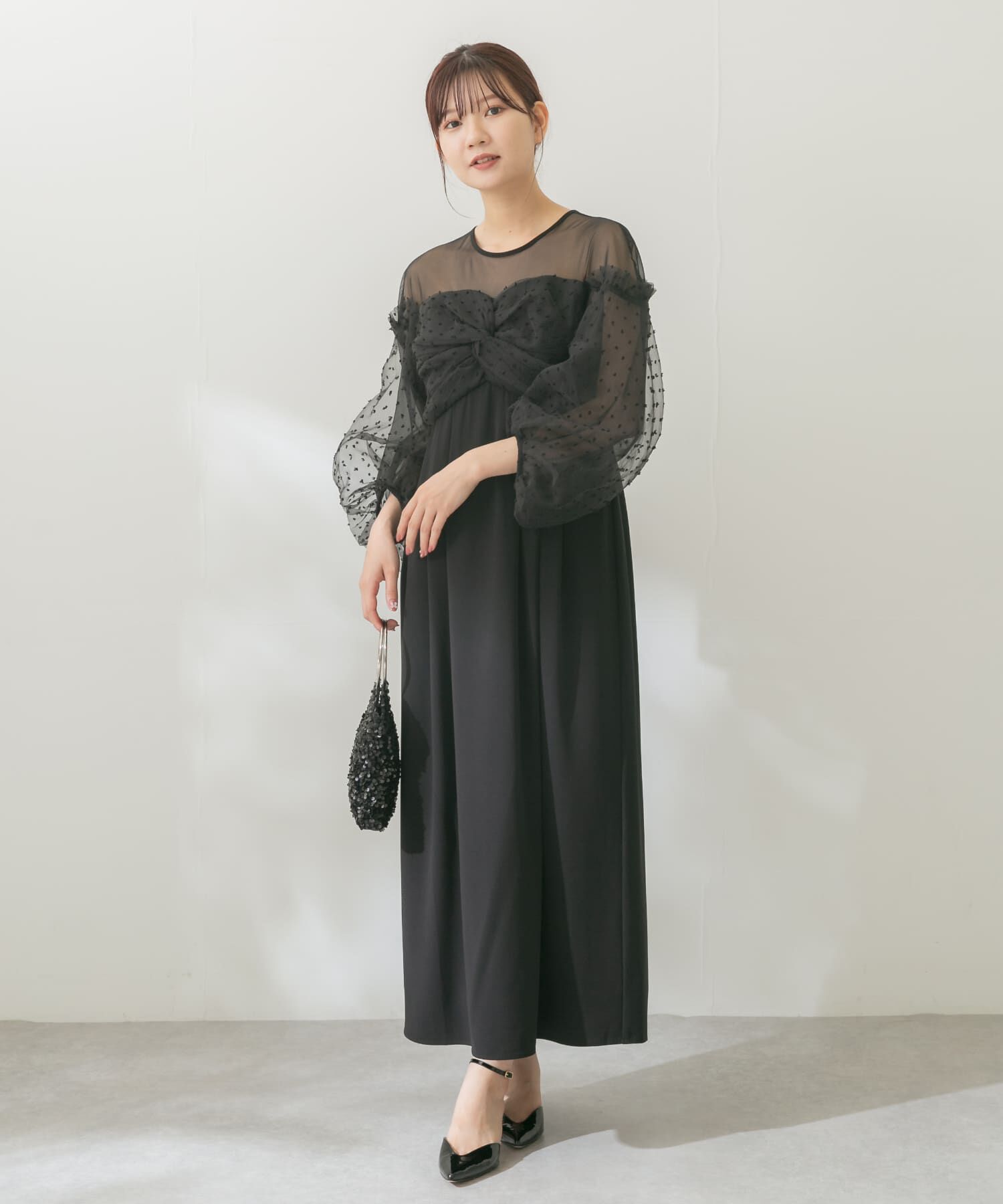 URBAN RESEARCH ROSSO「ドットオーガンドレス」|ワンピース|