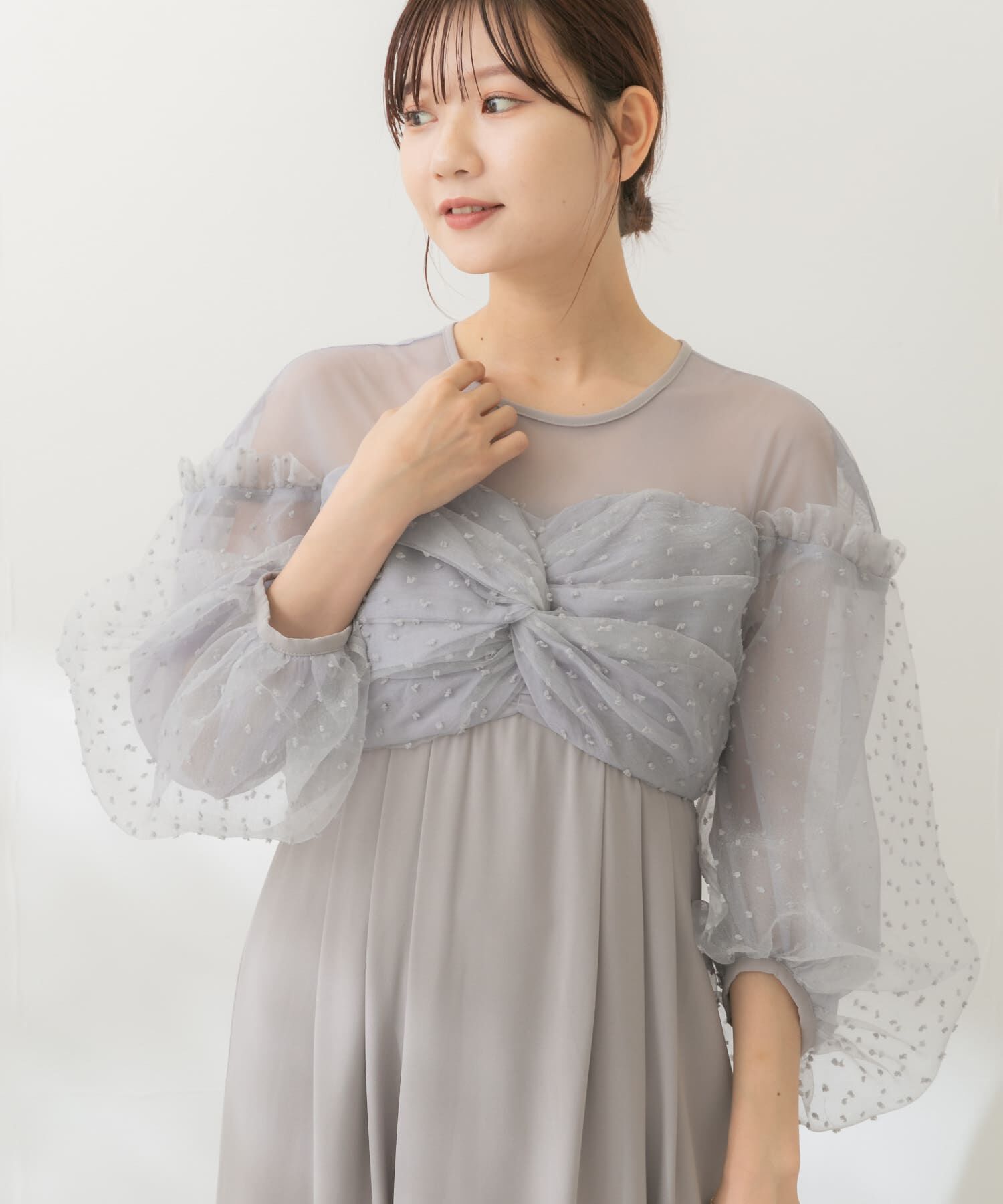 URBAN RESEARCH ROSSO「ドットオーガンドレス」|ワンピース|