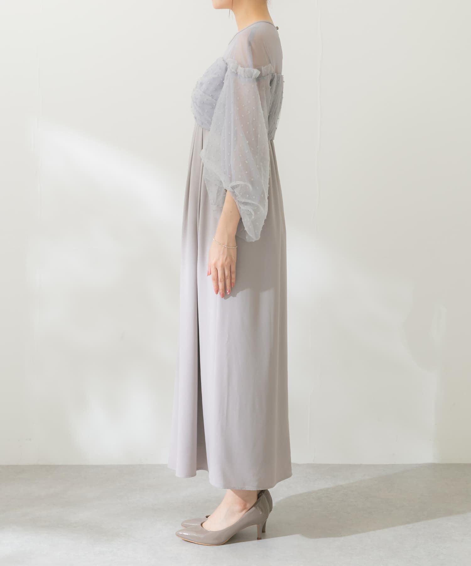 URBAN RESEARCH ROSSO「ドットオーガンドレス」|ワンピース|