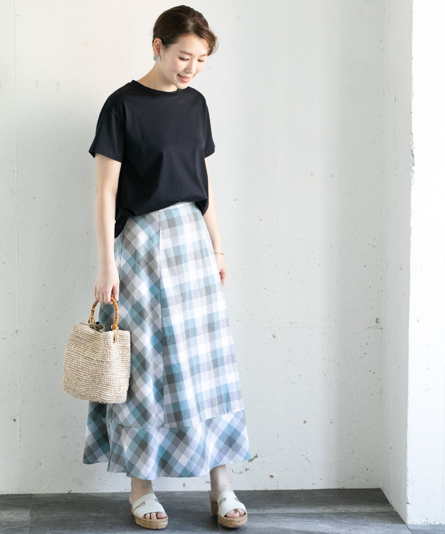 URBAN RESEARCH ROSSO「カラーブロックマキシスカート&there4;」|スカート|