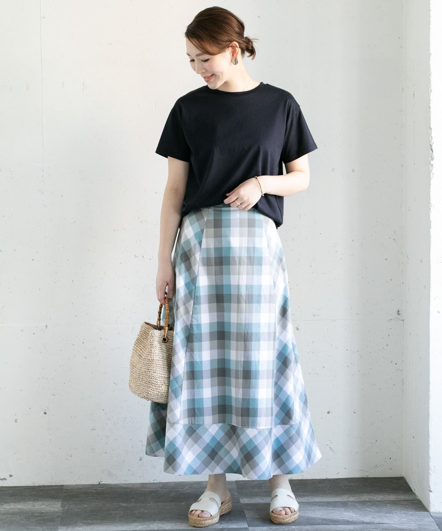 URBAN RESEARCH ROSSO「カラーブロックマキシスカート&there4;」|スカート|