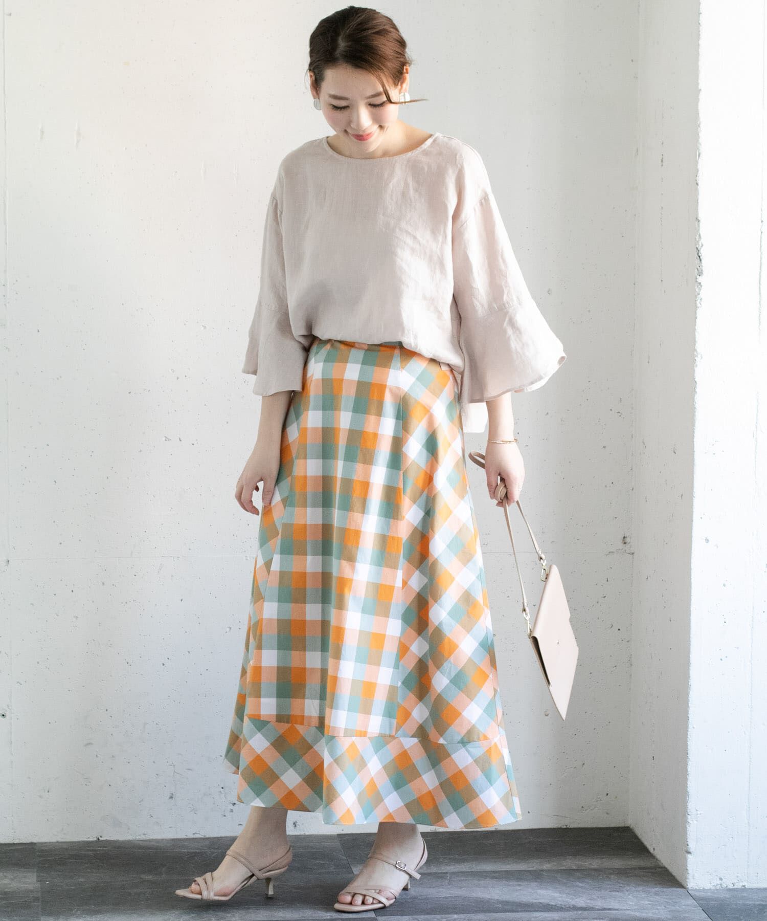 URBAN RESEARCH ROSSO「カラーブロックマキシスカート&there4;」|スカート|