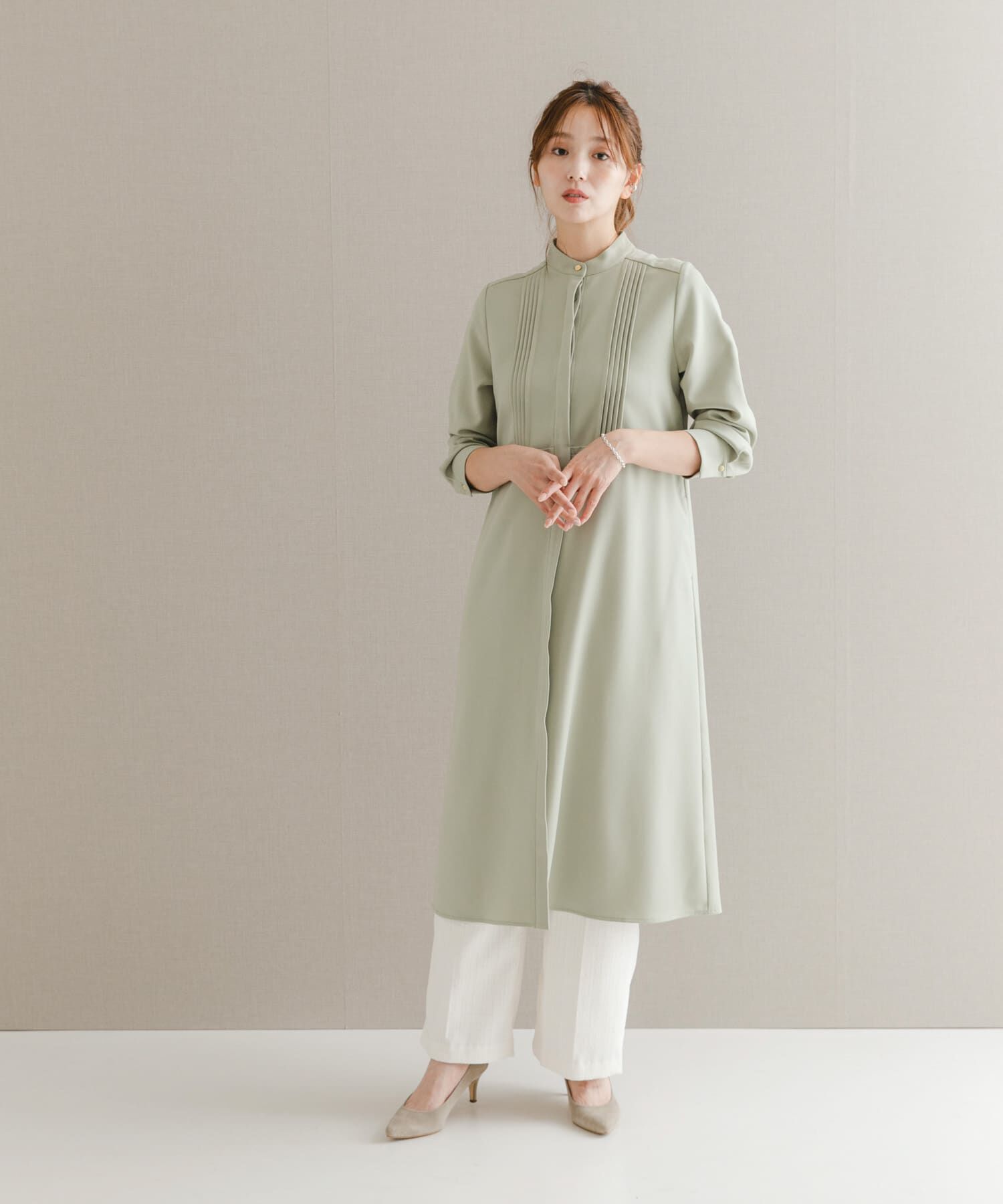 URBAN RESEARCH ROSSO「ピンタックストレートワンピース」|ワンピース|