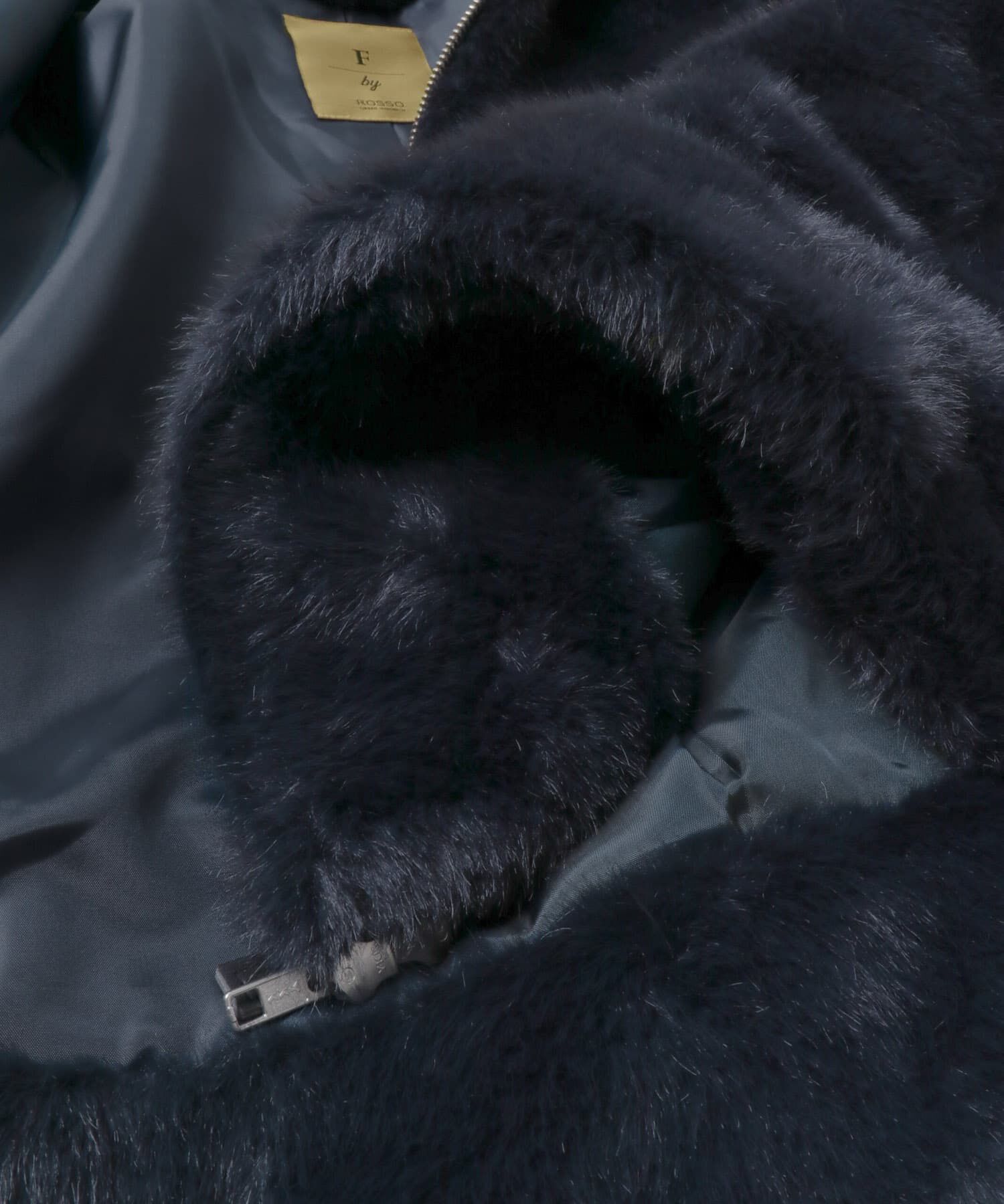 URBAN RESEARCH ROSSO「F by ROSSO　ファーZIPショートコート」|ノーカラーコート|