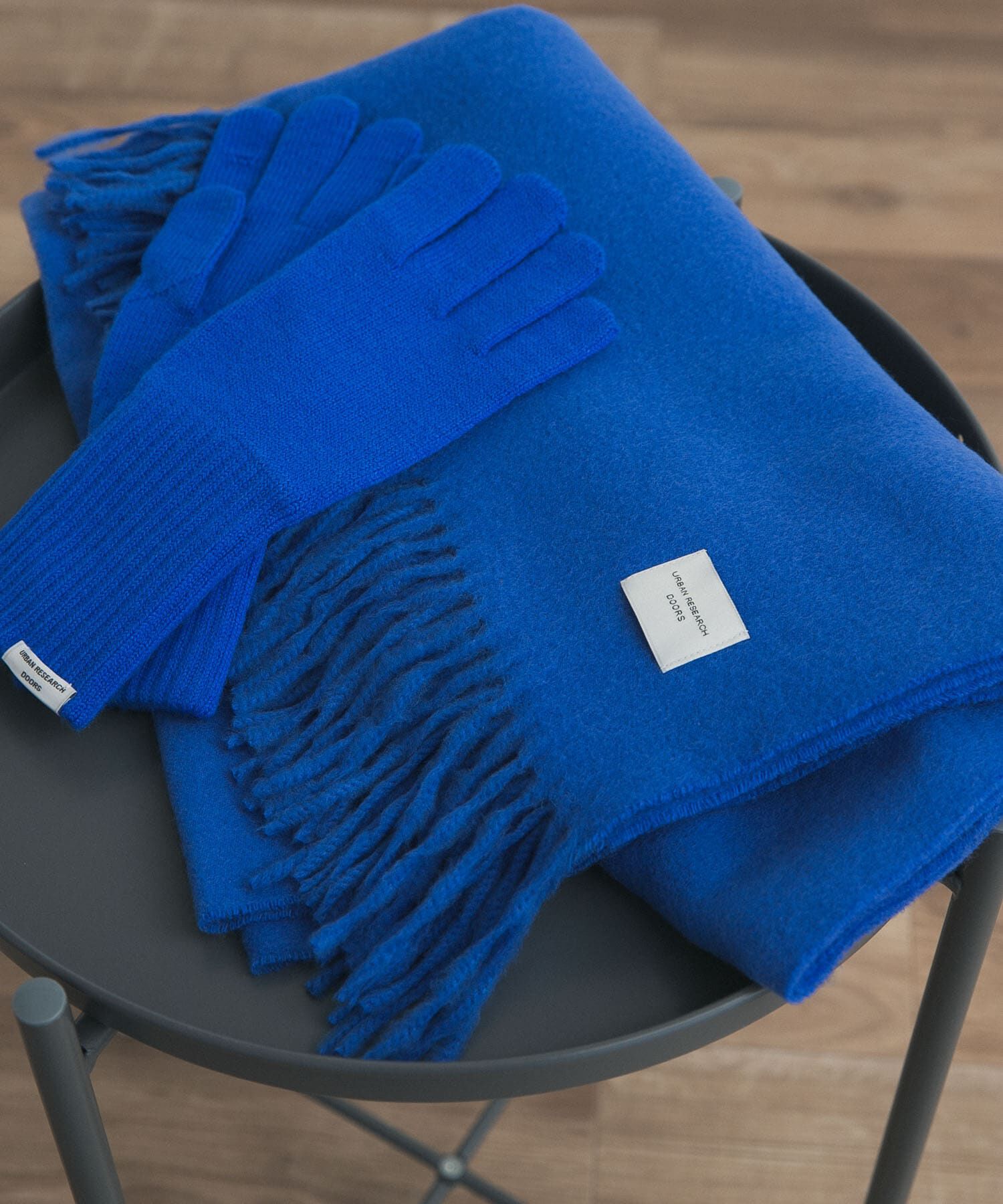 URBAN RESEARCH DOORS「なめらかプレーンストール」|ストール|ブルー