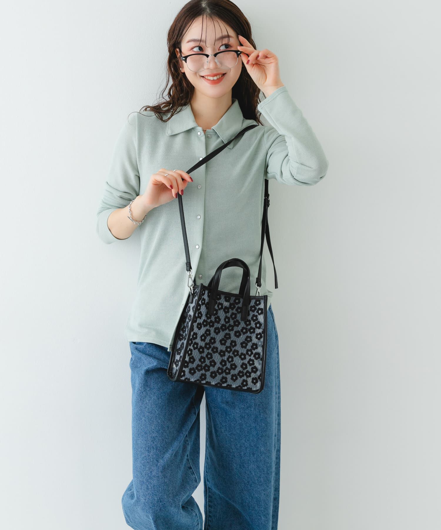 RODE SKO「フラワーシアー2WAYハンドバッグ」|ハンドバッグ|