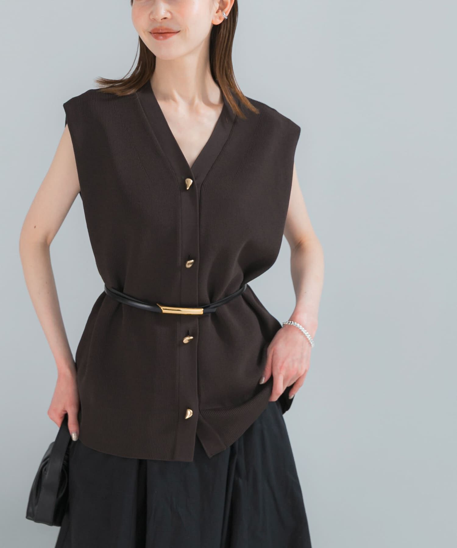 URBAN RESEARCH/ショルダータックニットベスト