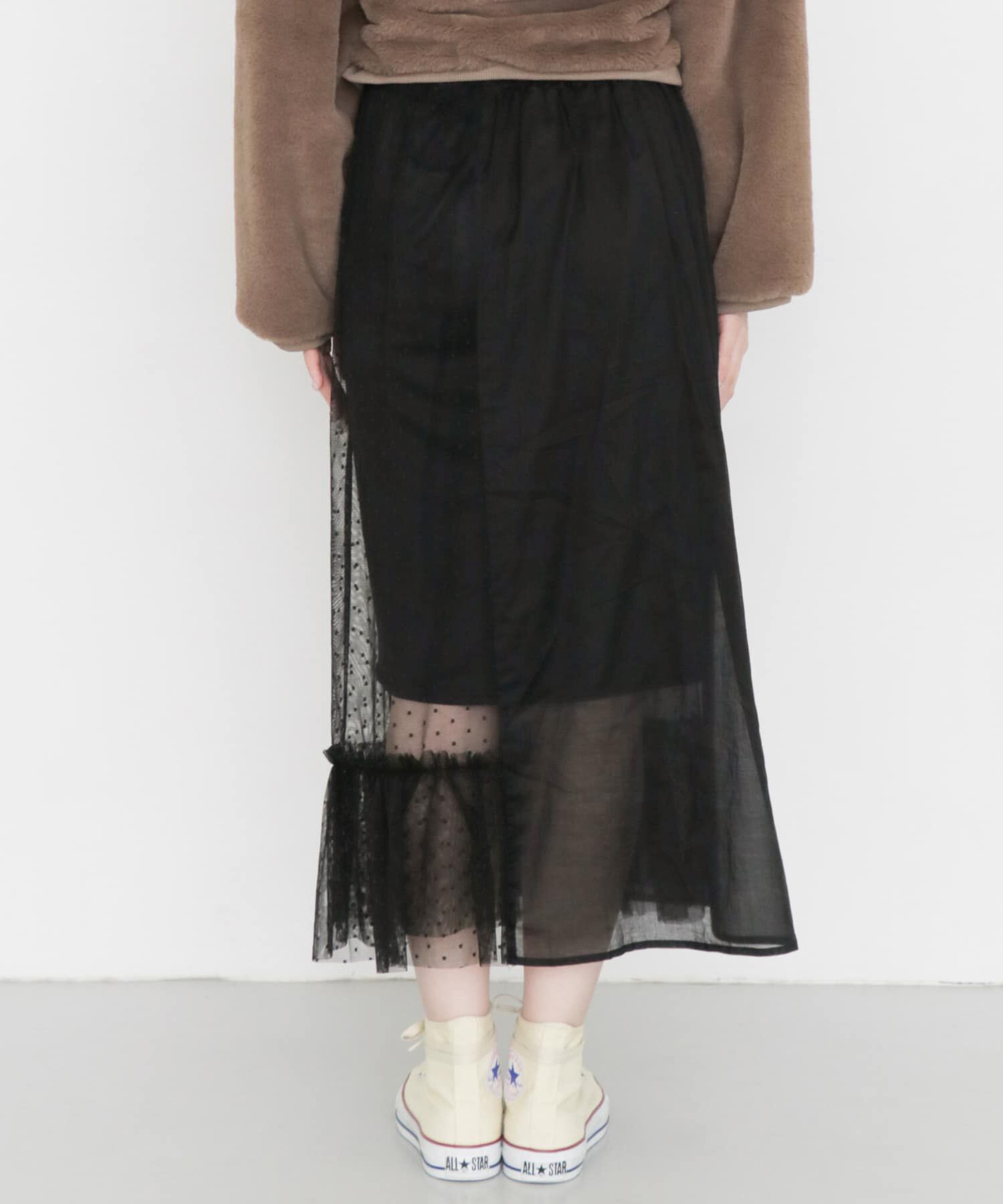  「レイヤードシアー巻きスカート&there4;」|スカート|