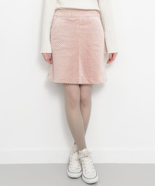  「ワイドコーデュロイミニスカート&there4;」|スカート|