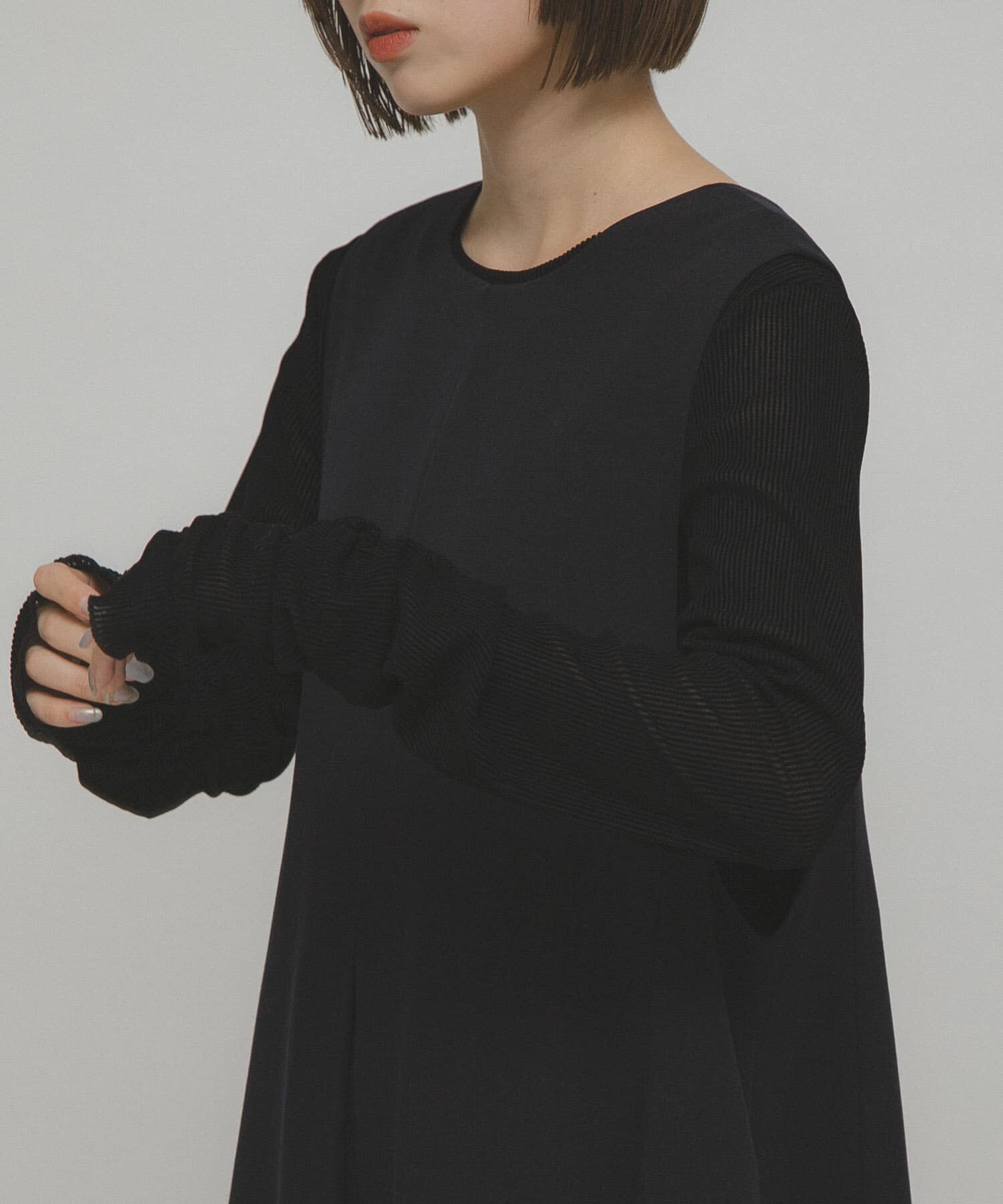  「シアーベロアシャーリングスリーブトップス」|Tシャツ・カットソー|