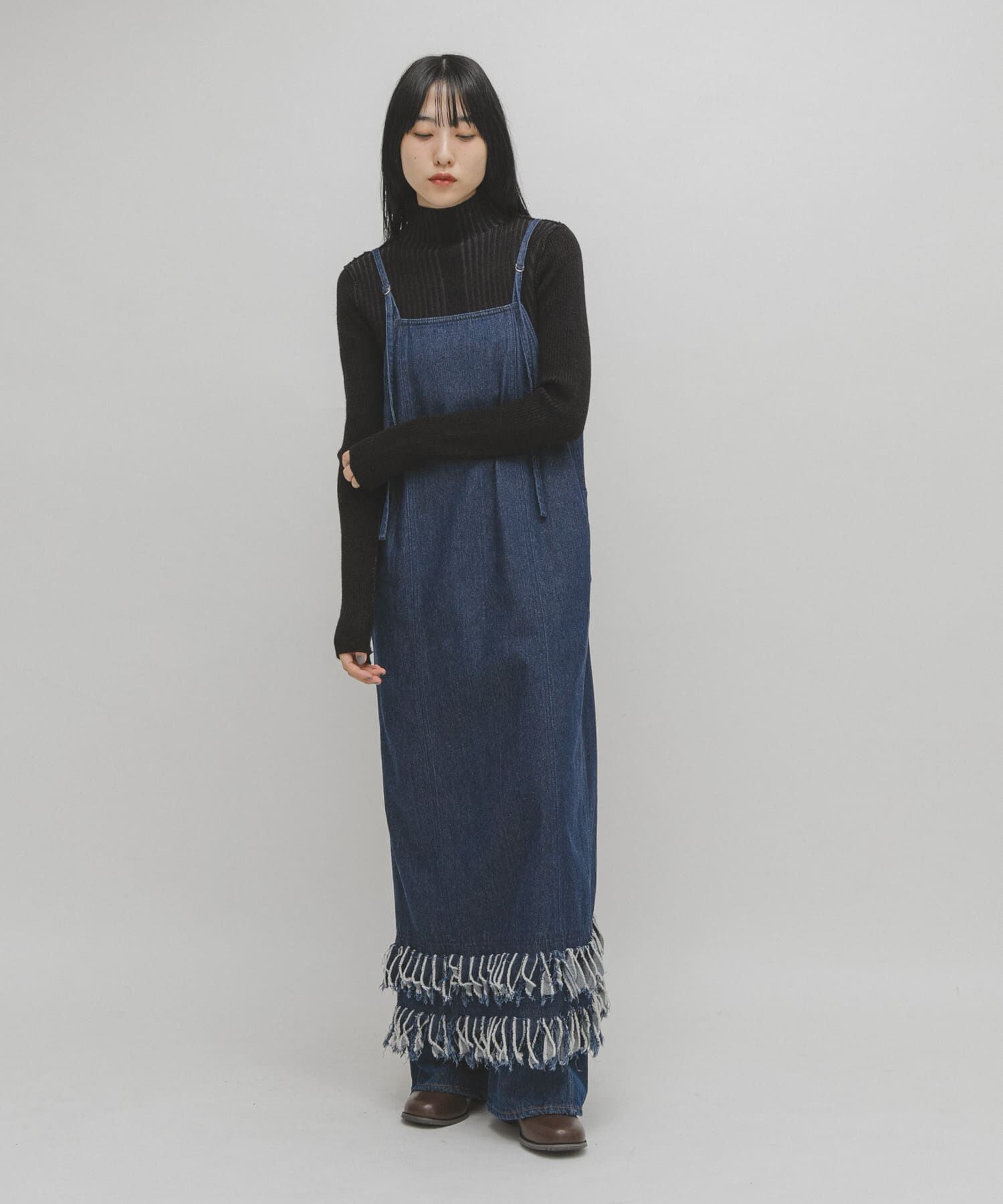  「illi　ランダムRIBハイネックニット」|ニット・セーター|