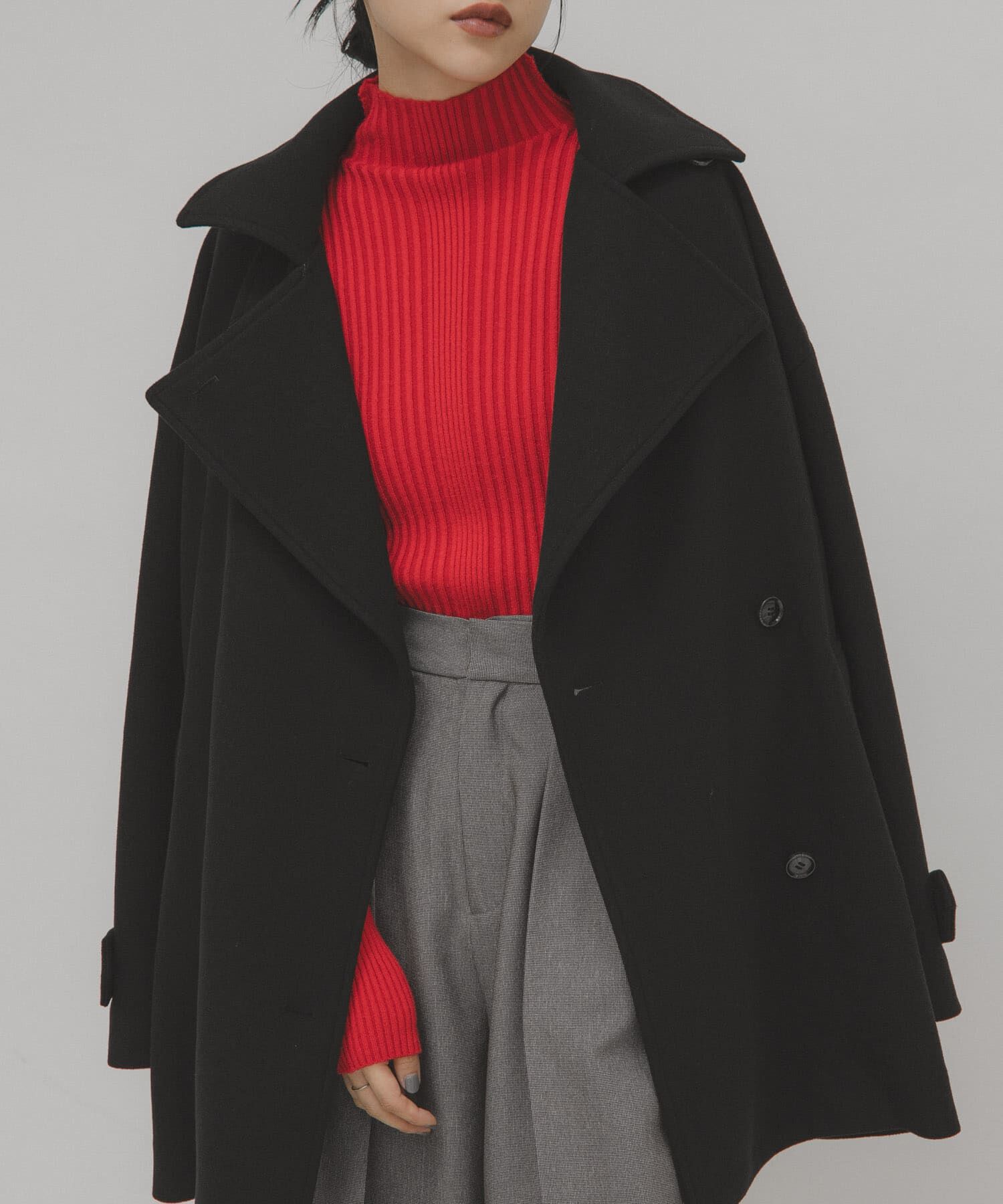  「illi　ランダムRIBハイネックニット」|ニット・セーター|