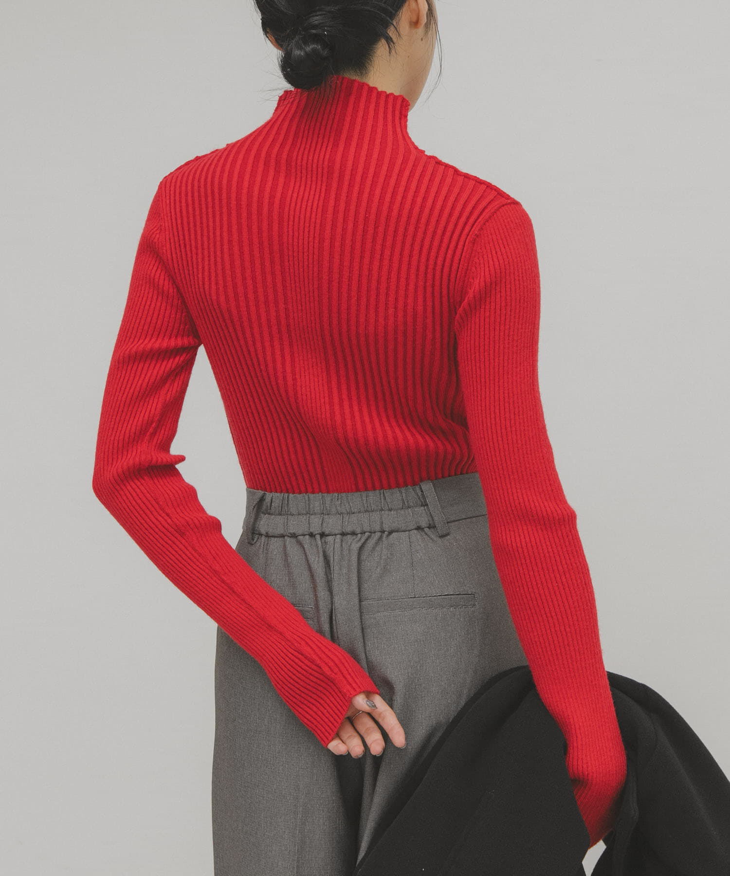  「illi　ランダムRIBハイネックニット」|ニット・セーター|