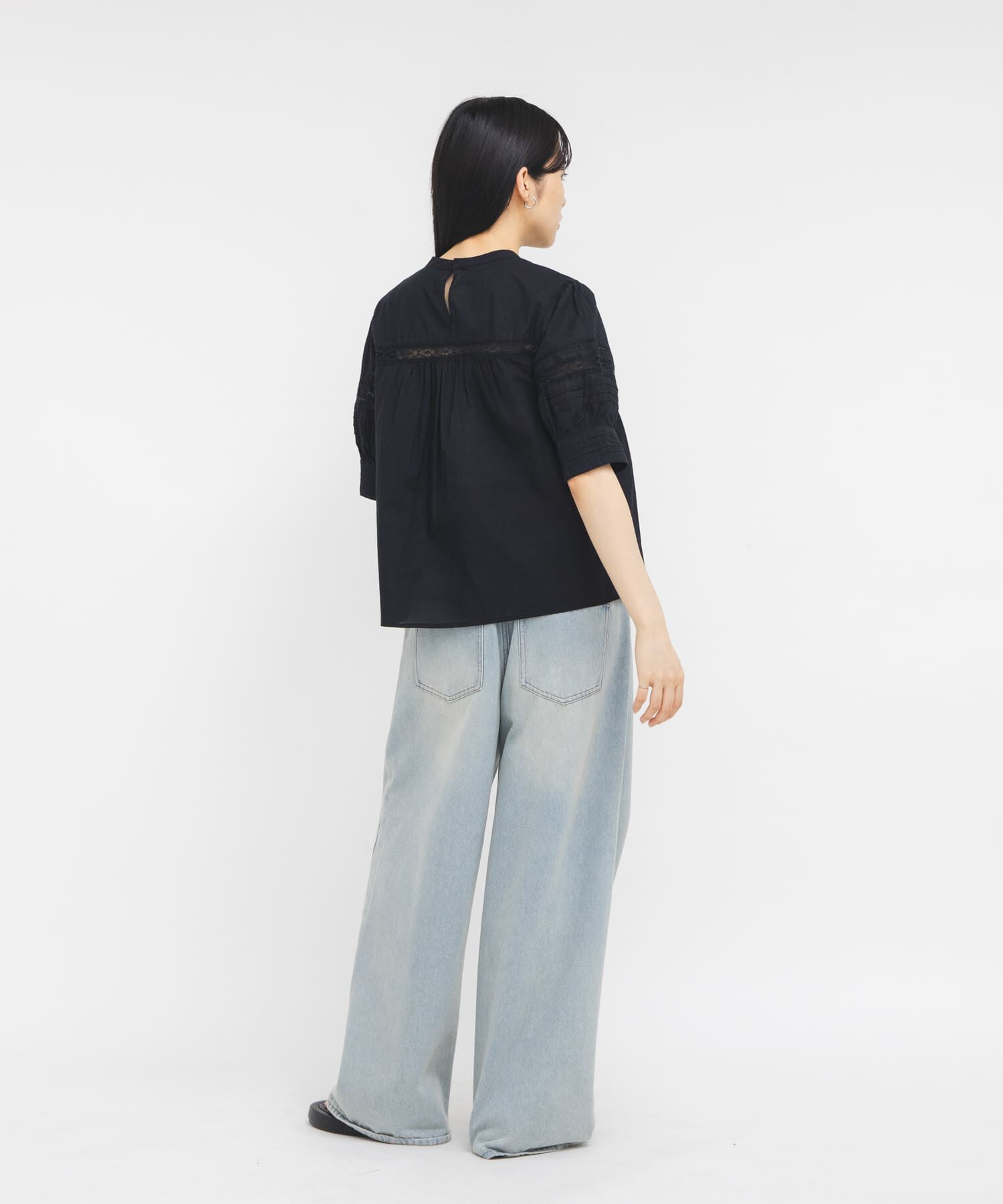  「MIXレースディティールブラウス」|シャツ・ブラウス|