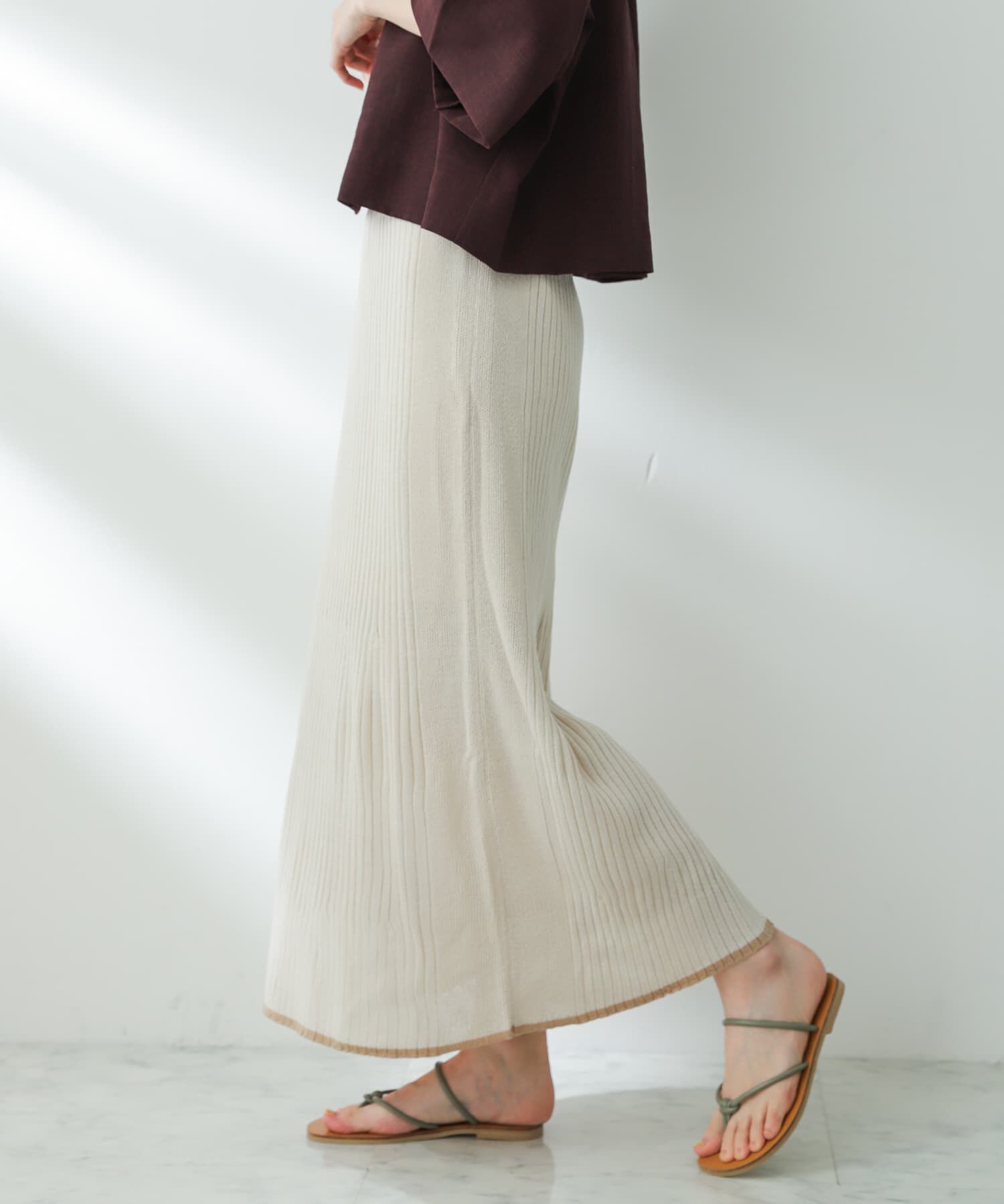 SENSE OF PLACE by URBAN RESEARCH「トリミングナローニットスカート」|スカート|
