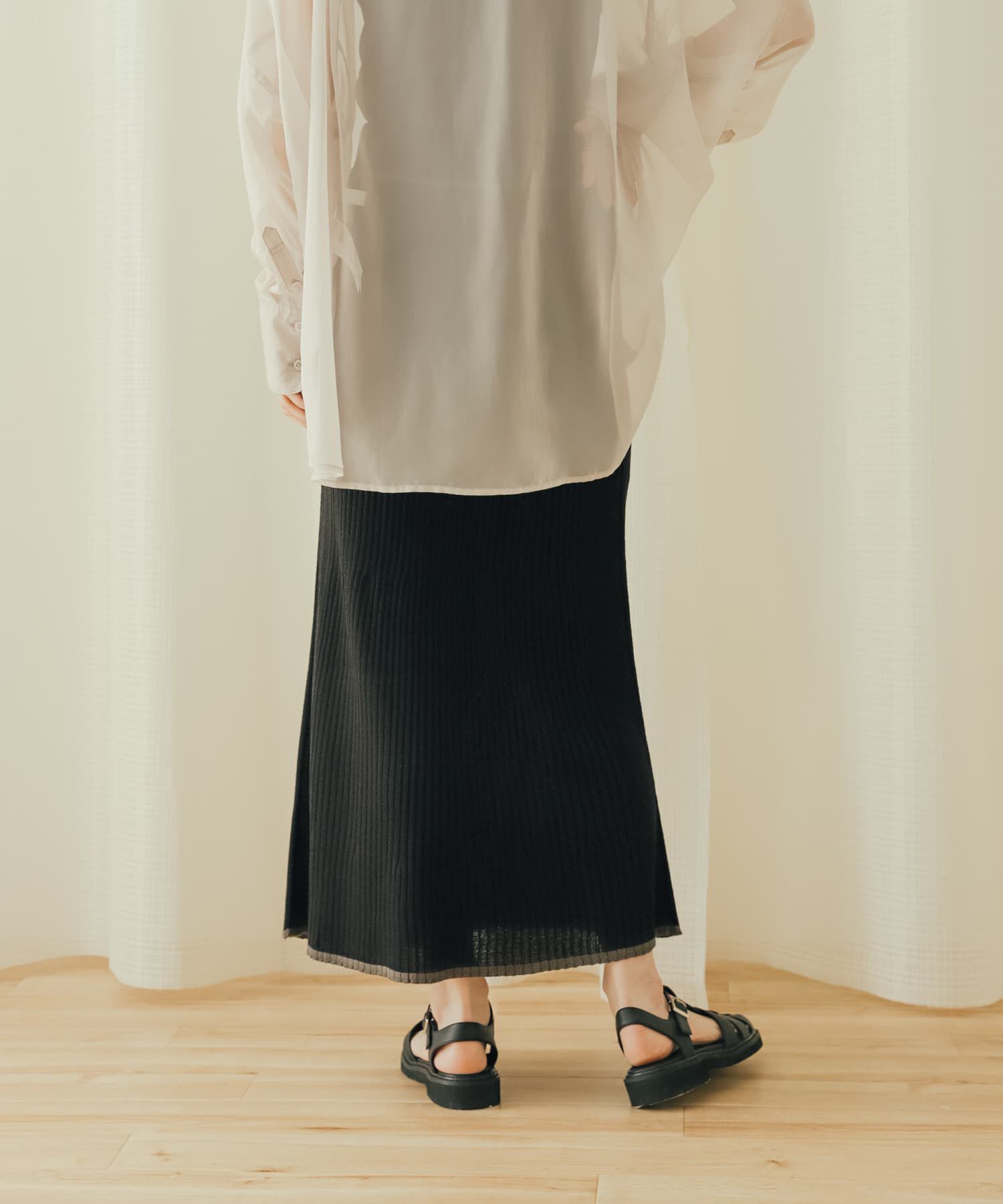 SENSE OF PLACE by URBAN RESEARCH「トリミングナローニットスカート」|スカート|