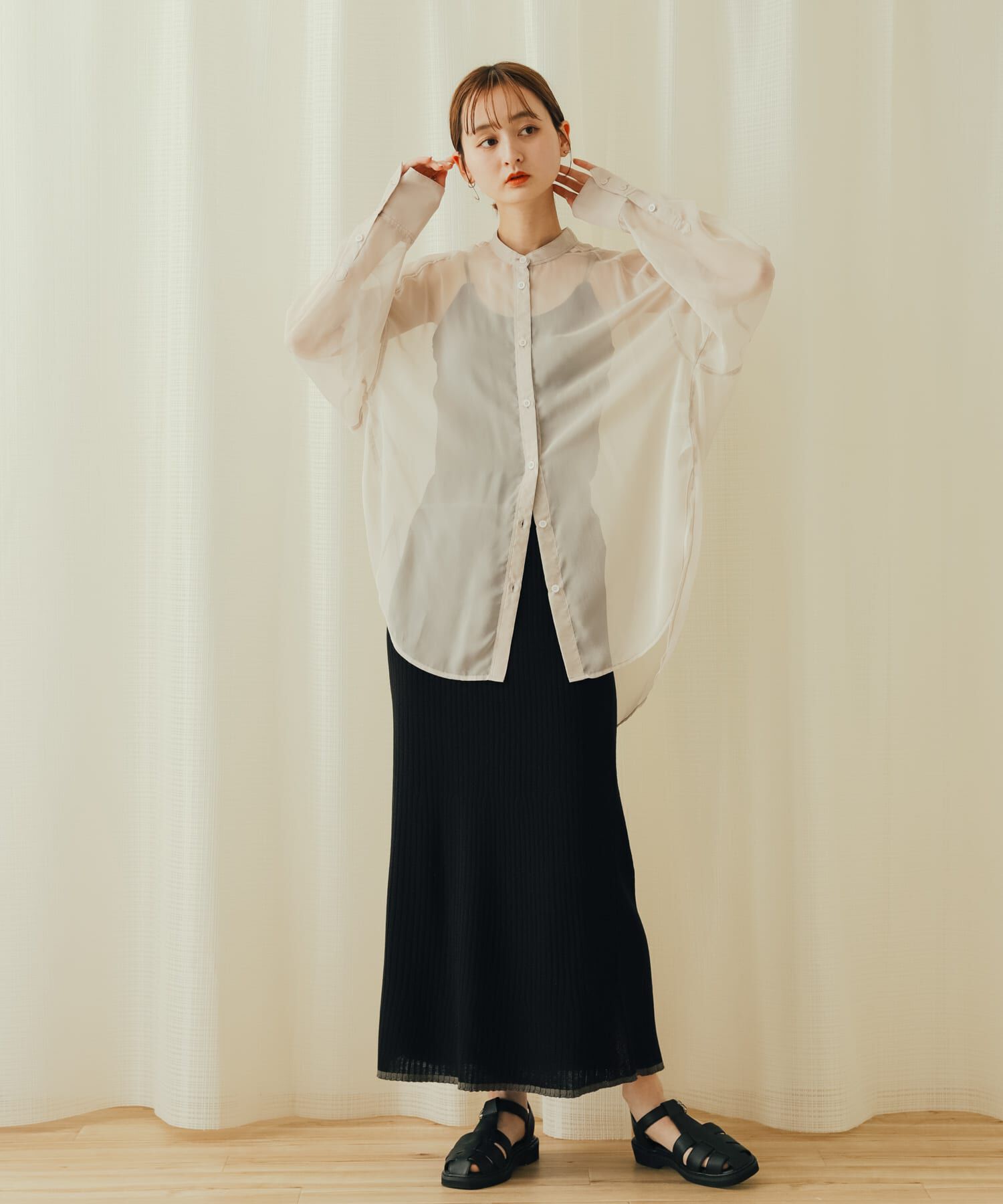 SENSE OF PLACE by URBAN RESEARCH「トリミングナローニットスカート」|スカート|