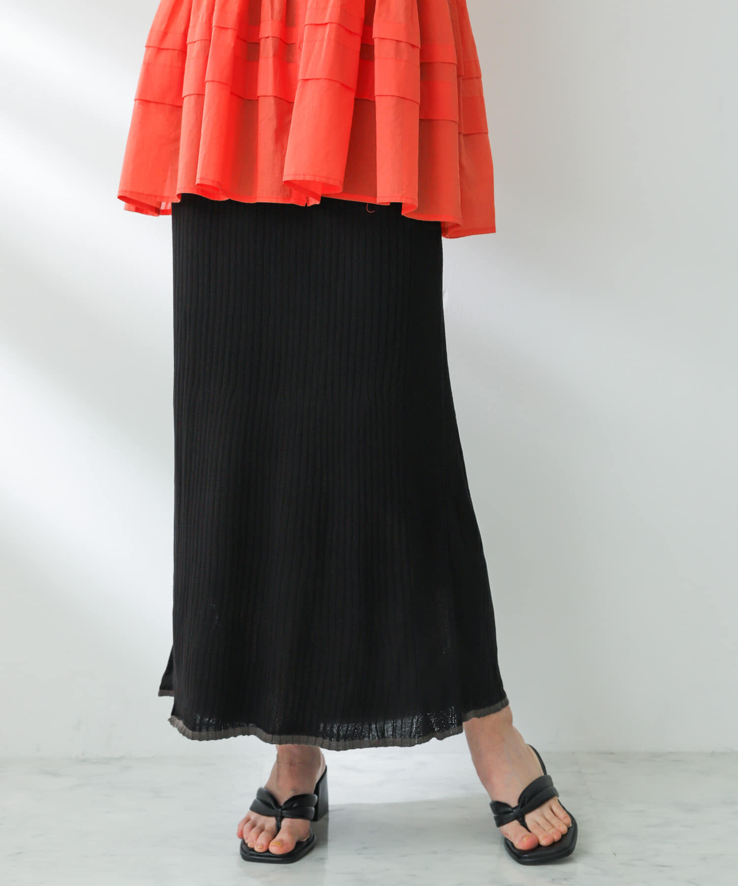 SENSE OF PLACE by URBAN RESEARCH「トリミングナローニットスカート」|スカート|