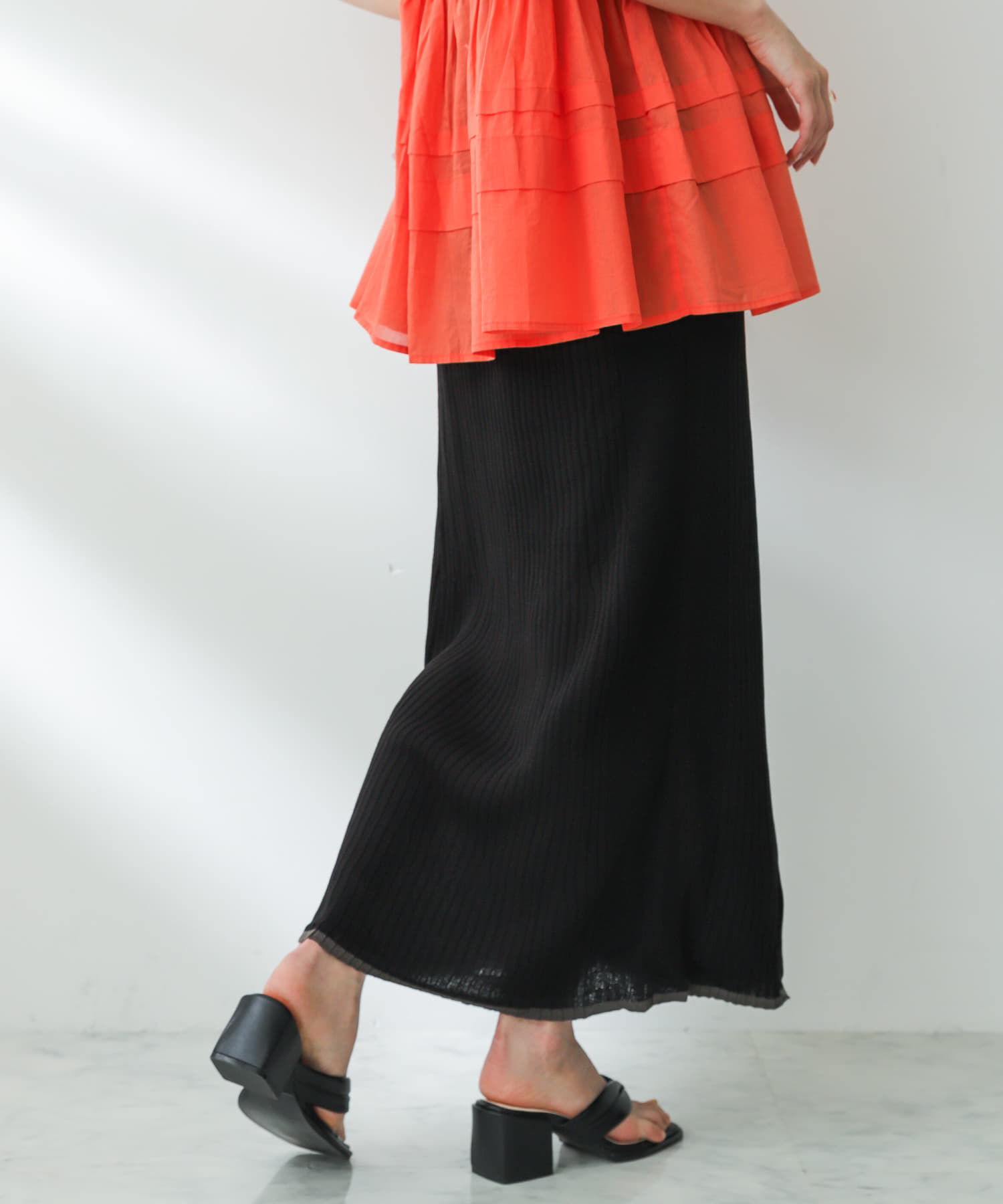 SENSE OF PLACE by URBAN RESEARCH「トリミングナローニットスカート」|スカート|