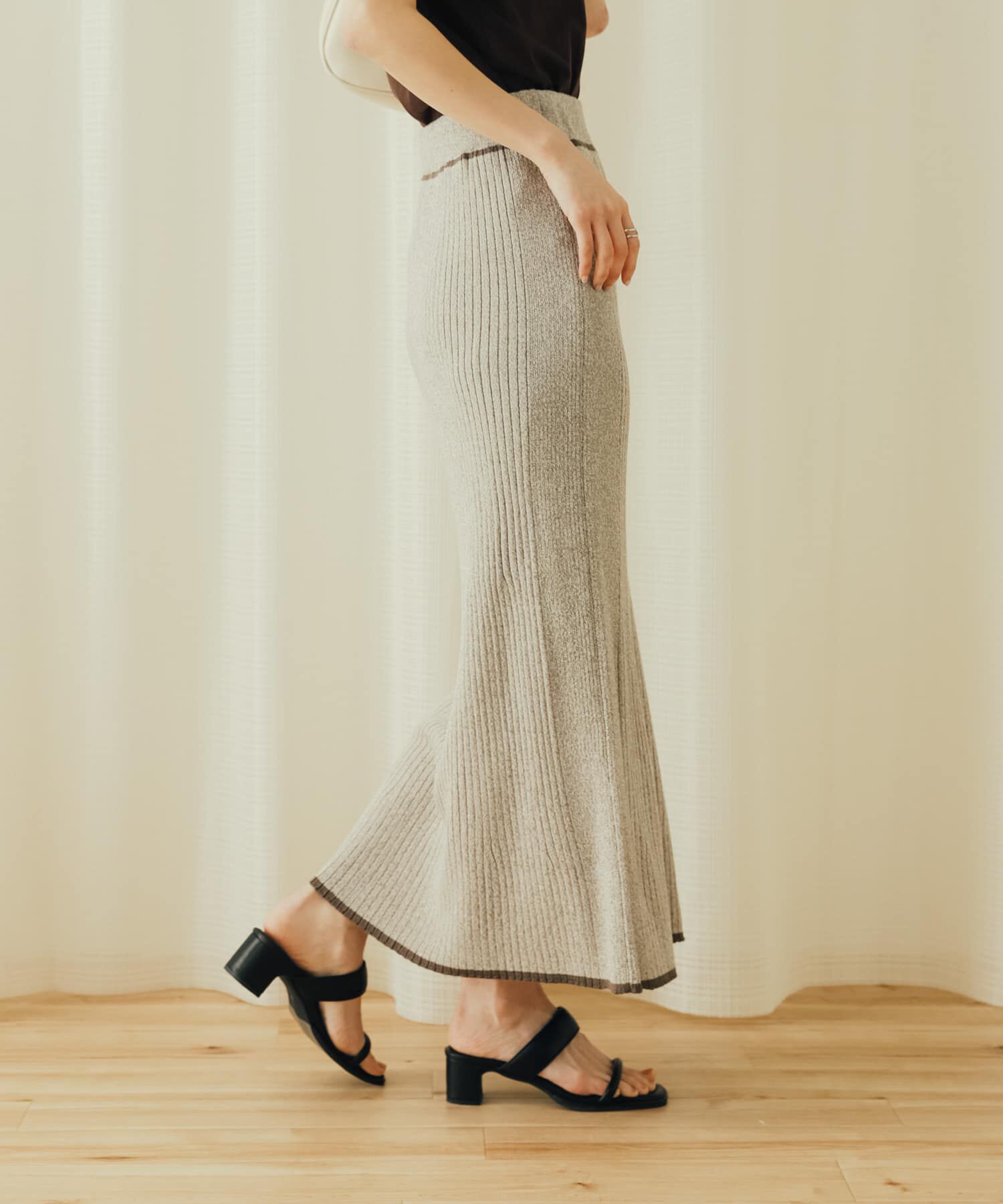 SENSE OF PLACE by URBAN RESEARCH「トリミングナローニットスカート」|スカート|