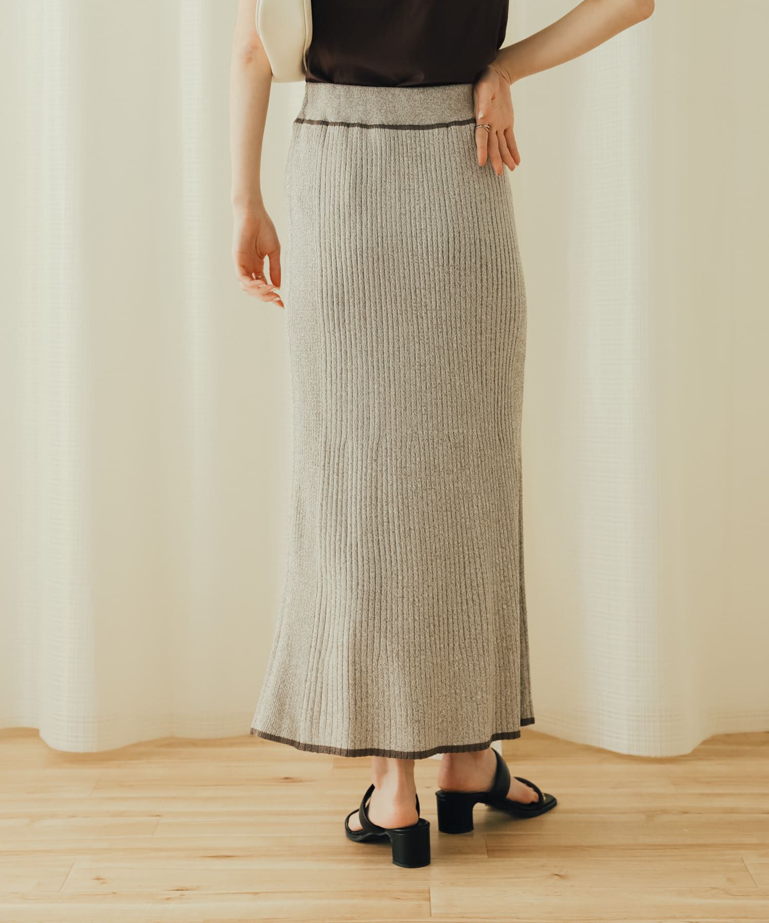 SENSE OF PLACE by URBAN RESEARCH「トリミングナローニットスカート」|スカート|