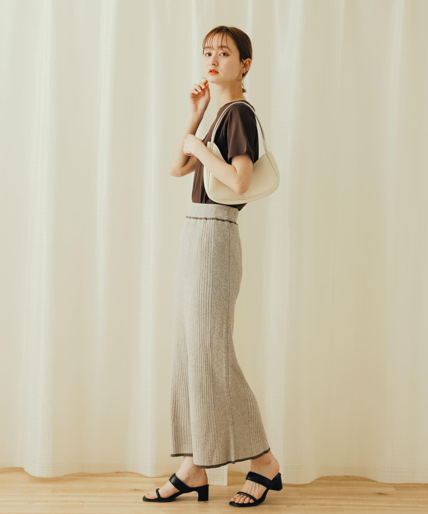 SENSE OF PLACE by URBAN RESEARCH「トリミングナローニットスカート」|スカート|