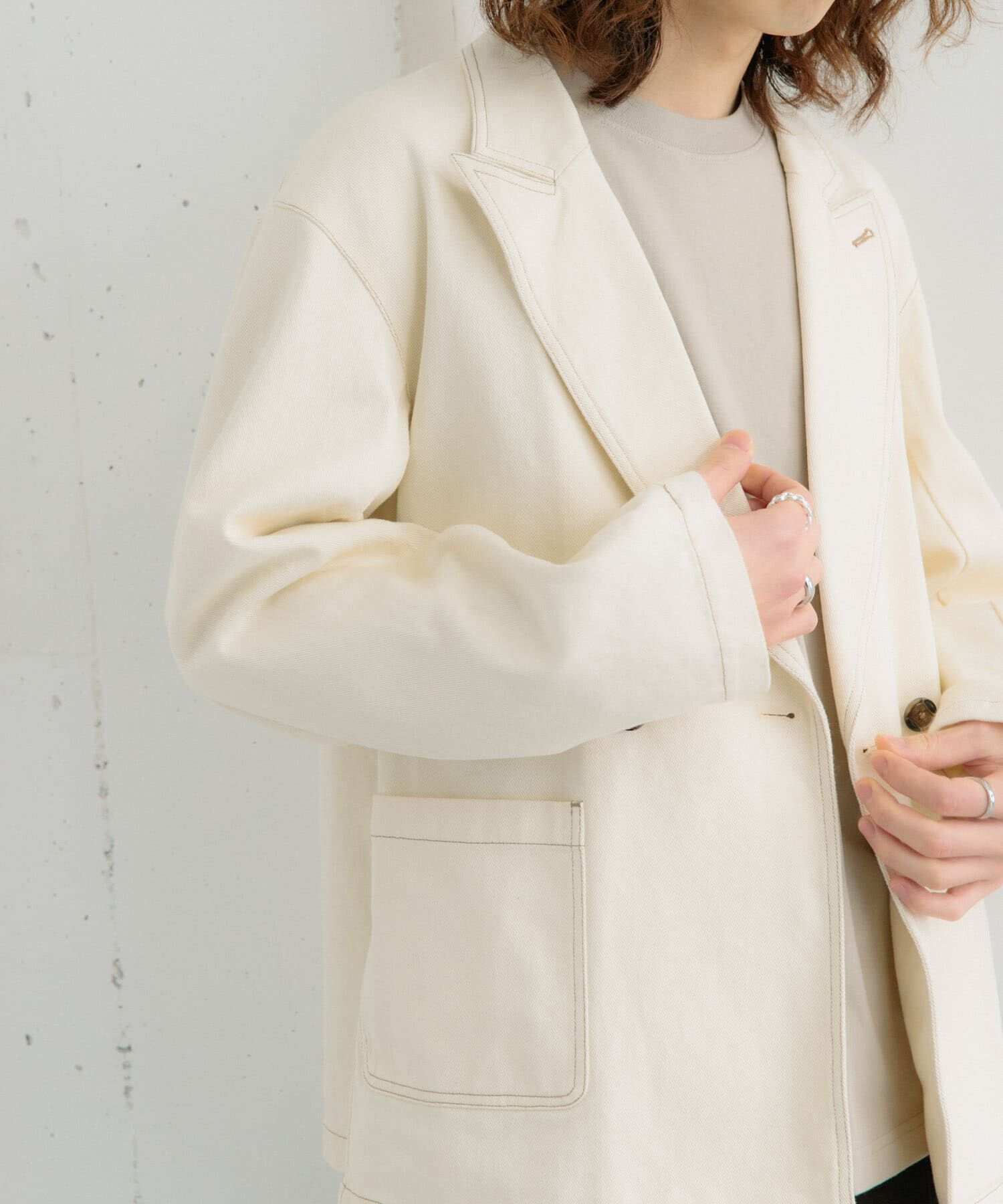 SENSE OF PLACE by URBAN RESEARCH「カツラギステッチアウトルーズジャケット」|その他|