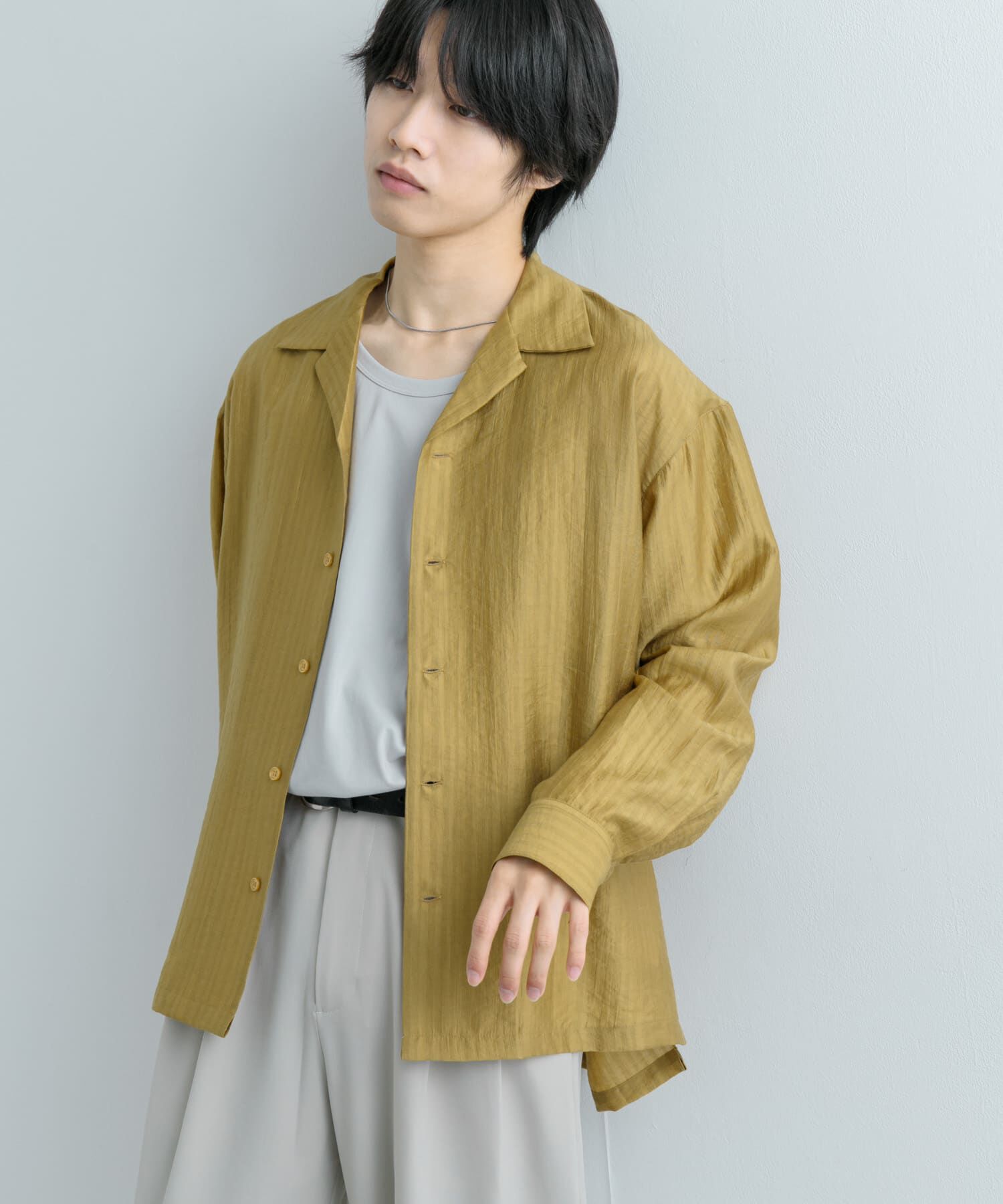 SENSE OF PLACE by URBAN RESEARCH「シアーストライプオープンカラーシャツ」|シャツ・ブラウス|