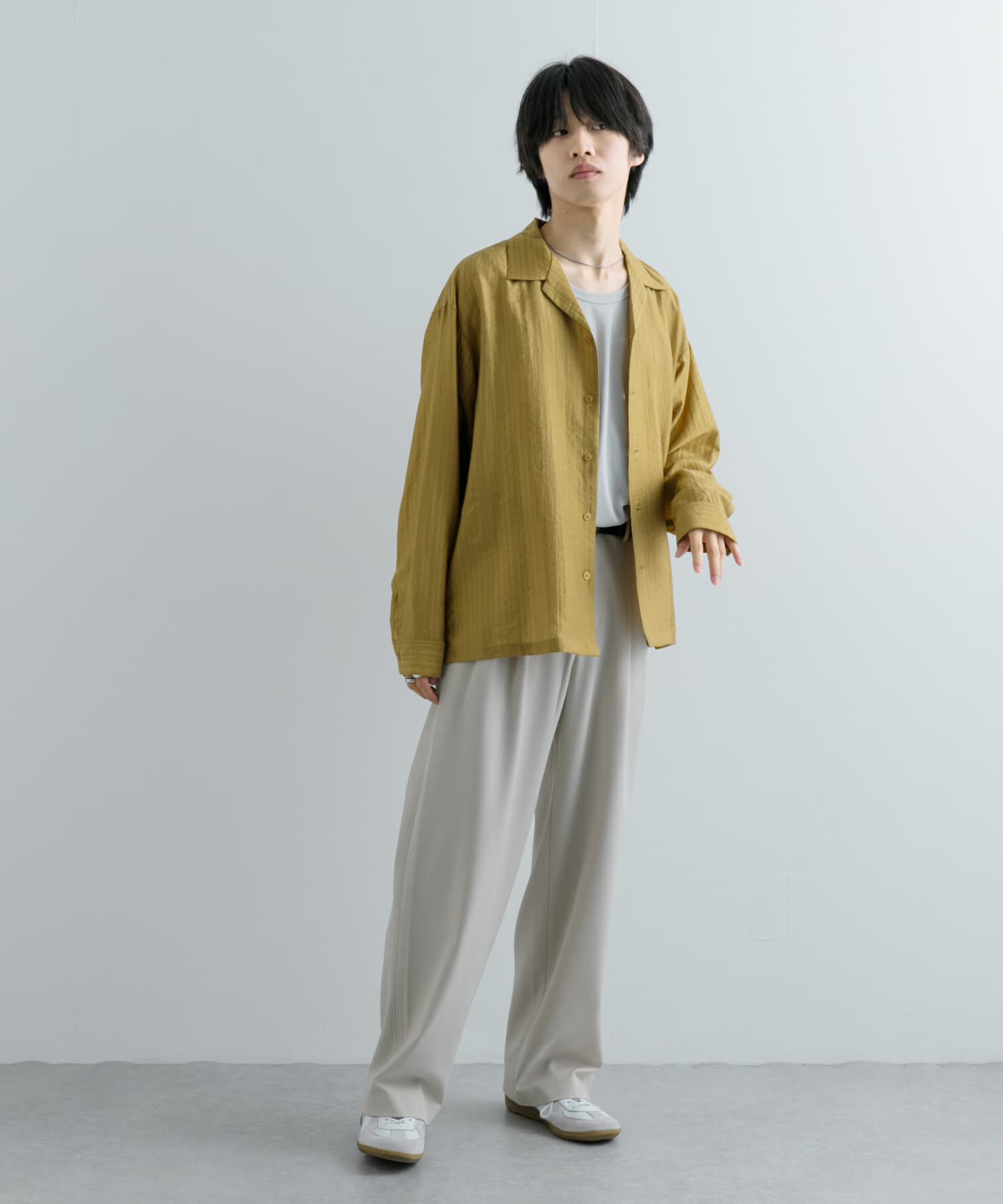 SENSE OF PLACE by URBAN RESEARCH「シアーストライプオープンカラーシャツ」|シャツ・ブラウス|