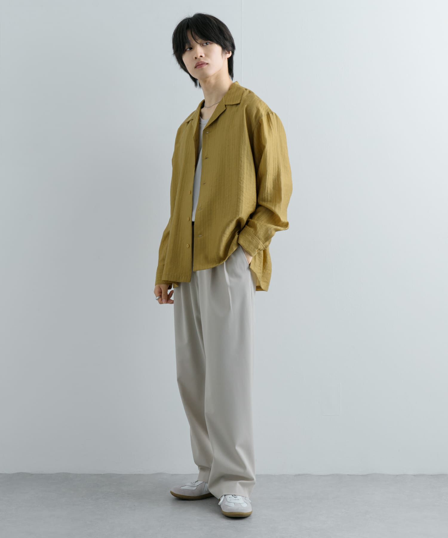 SENSE OF PLACE by URBAN RESEARCH「シアーストライプオープンカラーシャツ」|シャツ・ブラウス|