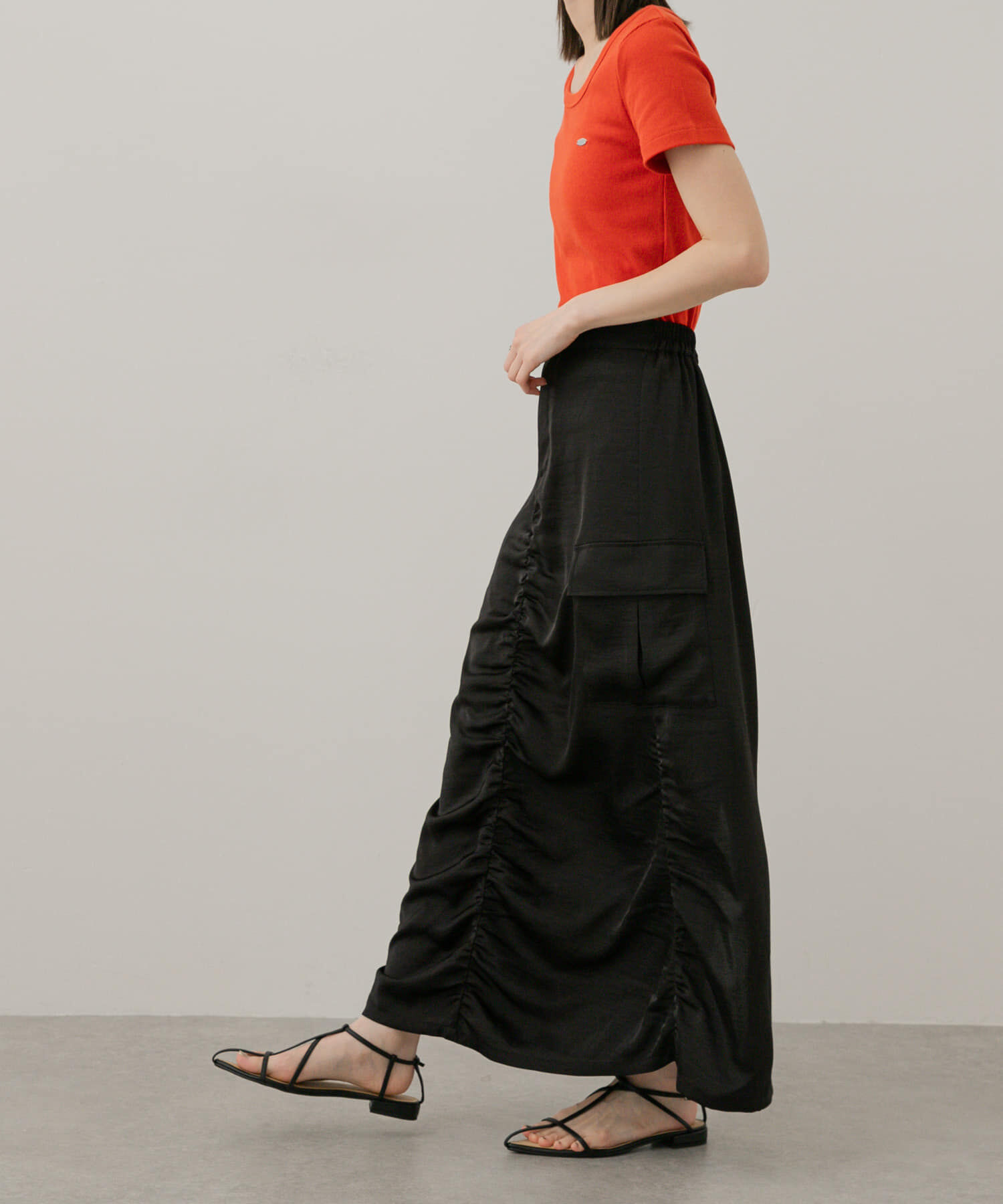 SENSE OF PLACE by URBAN RESEARCH「サテンサイドポケットスカート」|スカート|