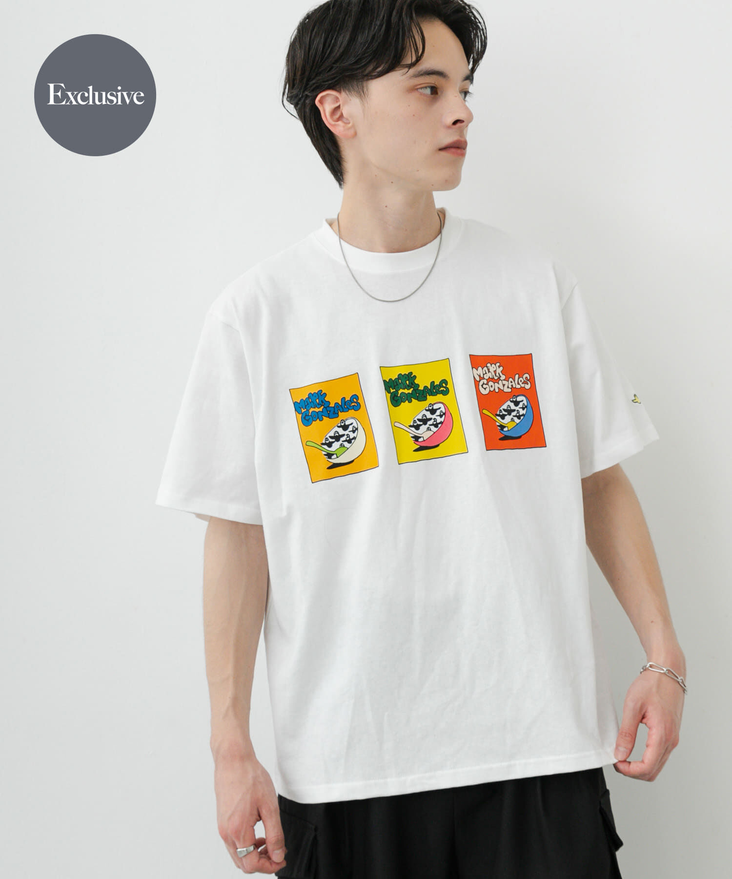 SENSE OF PLACE by URBAN RESEARCH「『別注』Mark Gonzales&times;SENSE OF PLACE　S/S T-SHIRTS B」|Tシャツ・カットソー|ホワイト