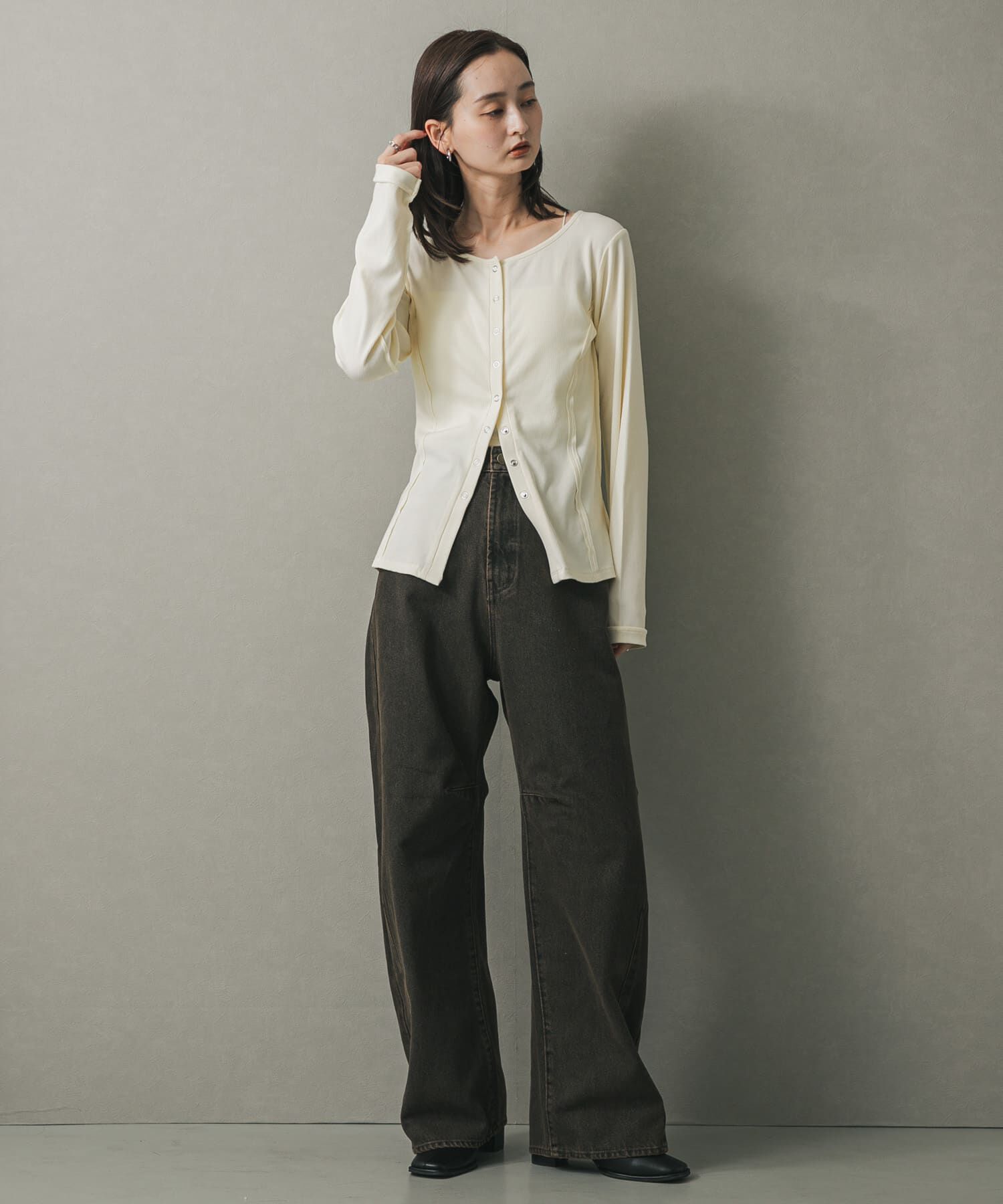 SENSE OF PLACE by URBAN RESEARCH「パネルリブカットカーディガン」|カーディガン|