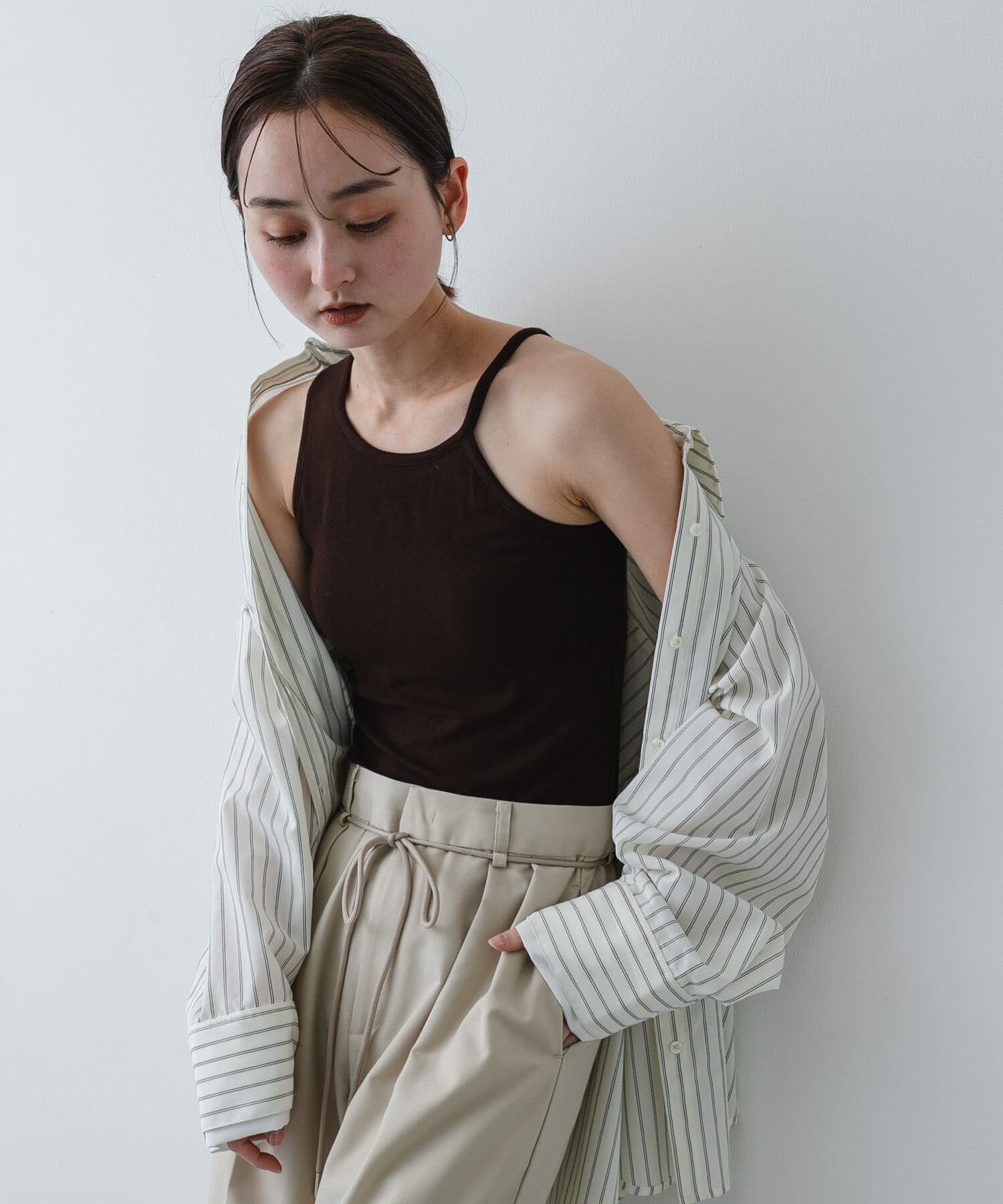 SENSE OF PLACE by URBAN RESEARCH「アシメネックカップツキキャミソール」|キャミソール|