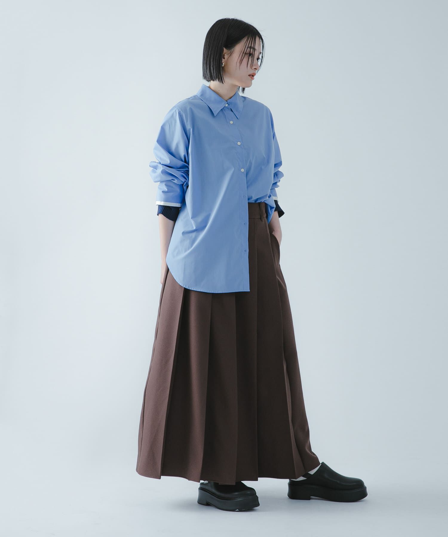 SENSE OF PLACE by URBAN RESEARCH「『撥水/防花粉』SKINProofフロントプリーツスカート」|スカート|