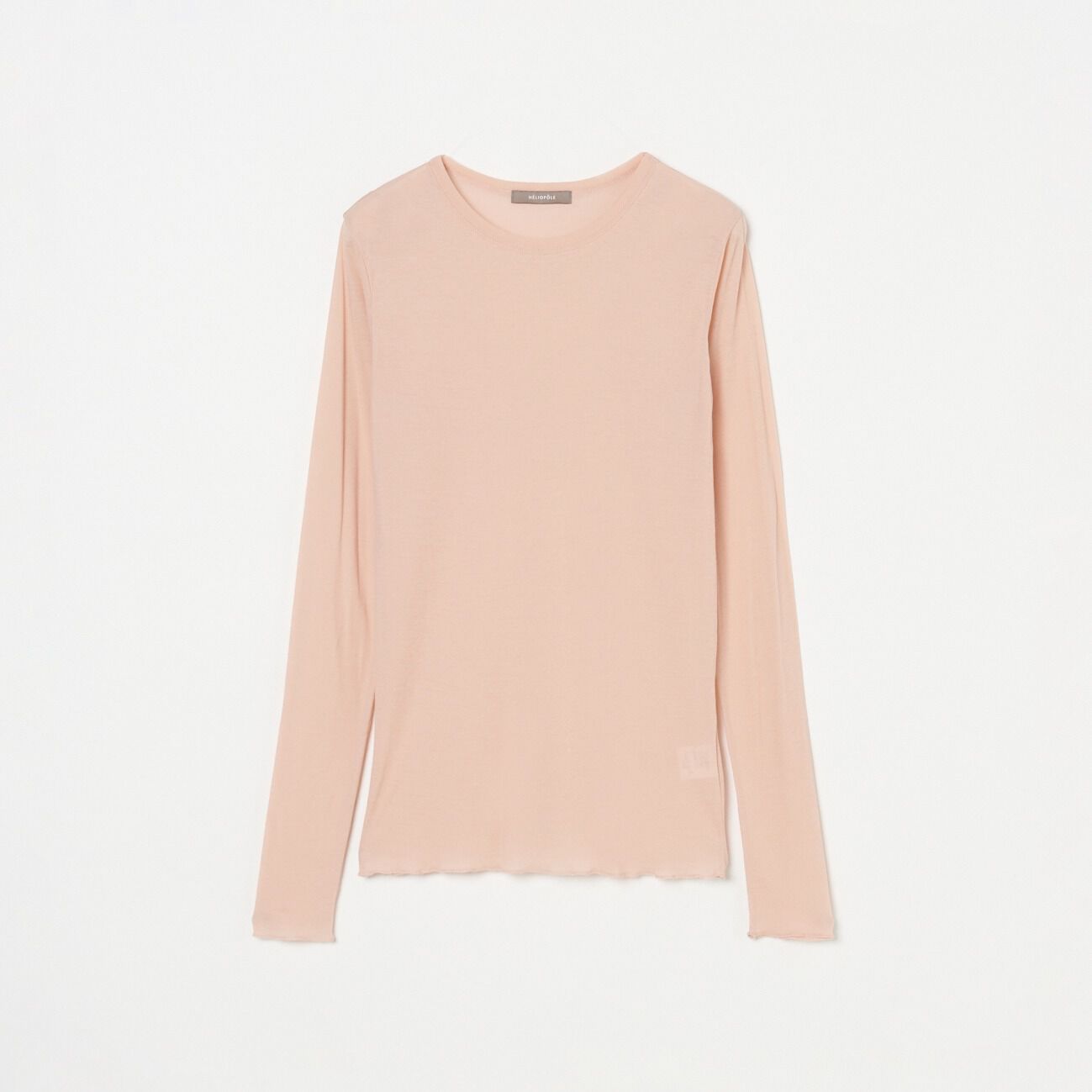 HELIOPOLE「HELIOPOLE 【smooth skin series】SHEER RIB JERSEY CREW」|Tシャツ・カットソー|オレンジ系