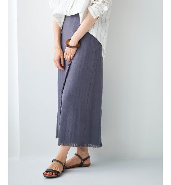 le.coeur blanc「ラップライクフリンジスカート」|スカート|