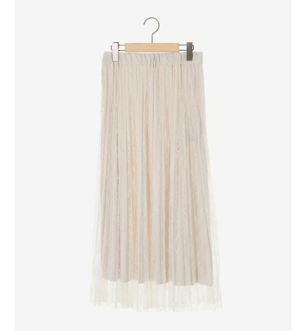le.coeur blanc「《手洗い可能》レースプリーツロングスカート」|スカート|
