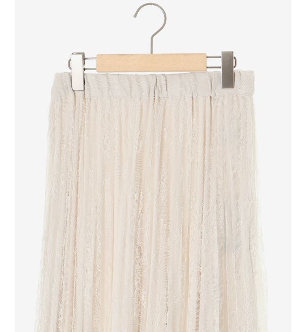 le.coeur blanc「《手洗い可能》レースプリーツロングスカート」|スカート|