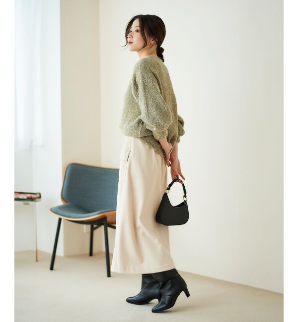 le.coeur blanc「《手洗い可能》カーゴポケットラップライクスカート」|スカート|