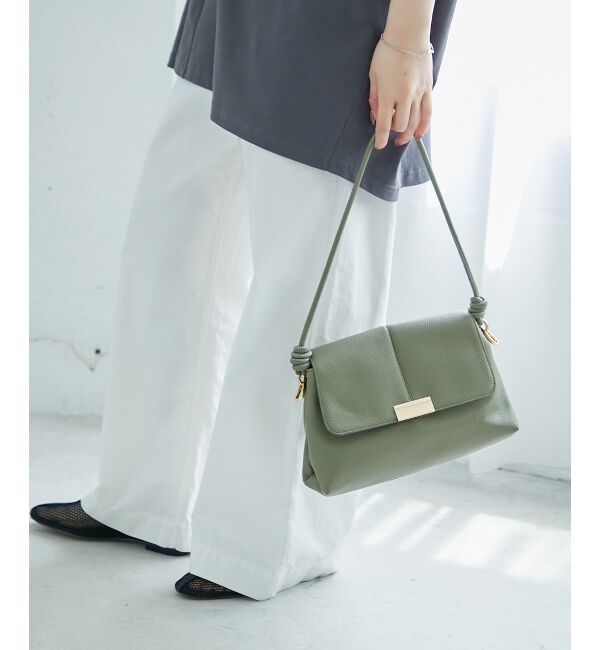  「合皮2wayショルダーバッグ」|ショルダー・メッセンジャー|Ｌ／グリーン