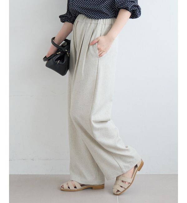  「麻混メランジツータックパンツ」|その他|