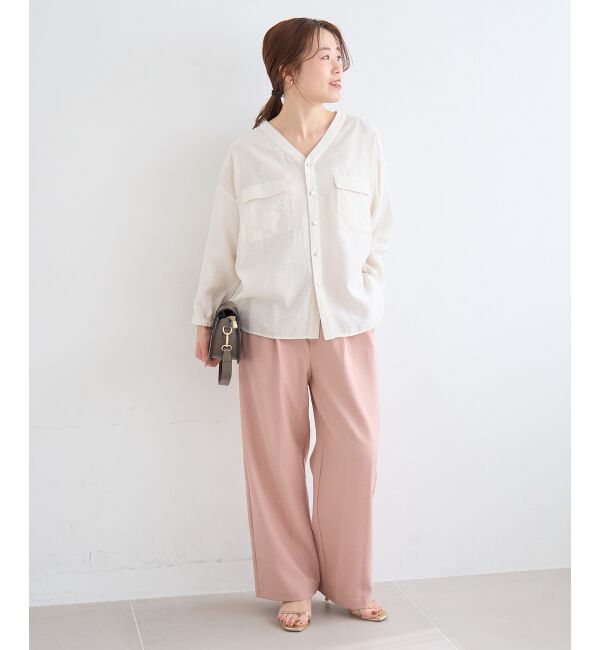  「麻混メランジツータックパンツ」|その他|