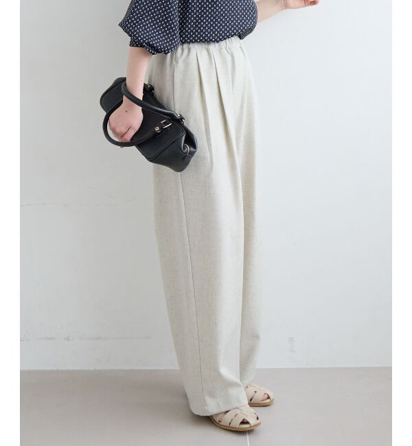  「麻混メランジツータックパンツ」|その他|