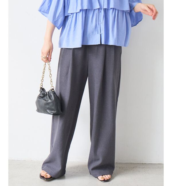  「麻混メランジツータックパンツ」|その他|