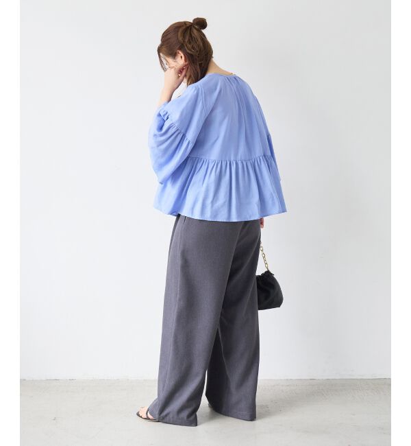  「麻混メランジツータックパンツ」|その他|