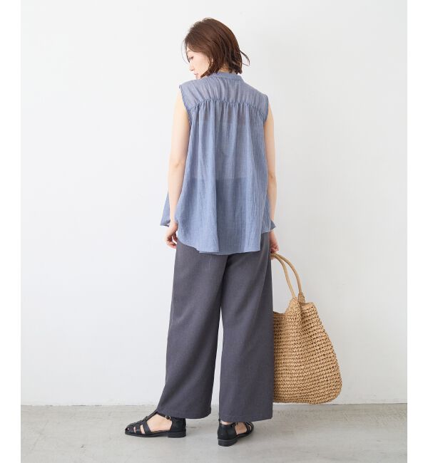  「麻混メランジツータックパンツ」|その他|